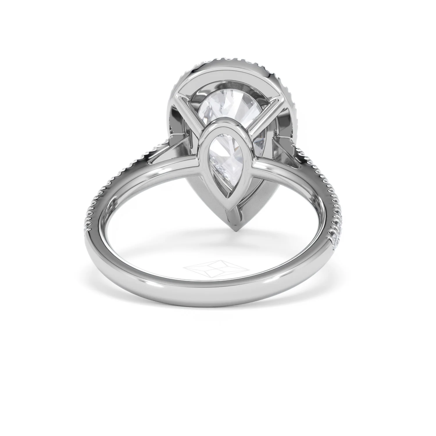 Diana 3.60ct Lab Diamond Pear Cut Engagement Ring in 18K White Gold G/VS1 - Image 48