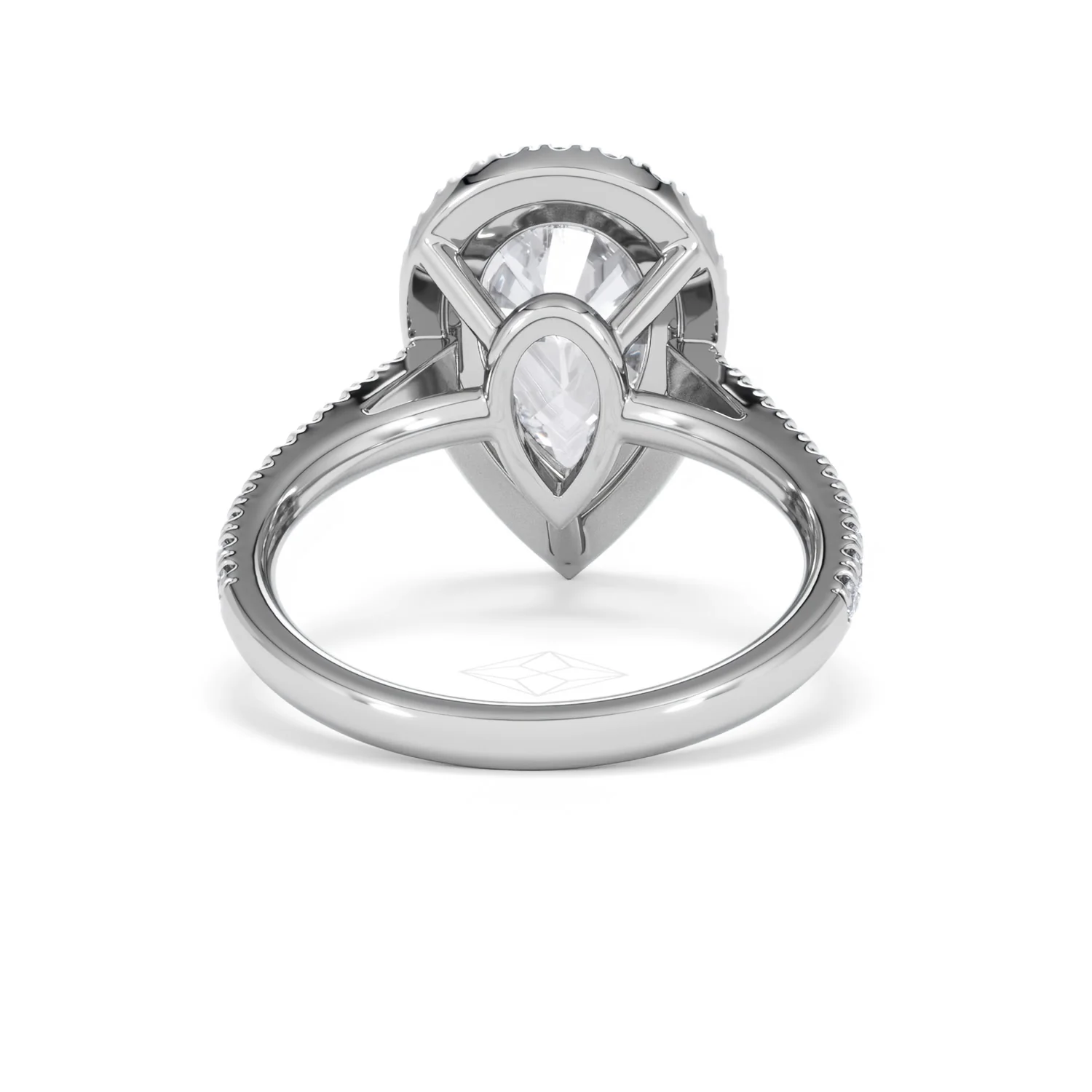 Diana 3.60ct Lab Diamond Pear Cut Engagement Ring in 18K White Gold G/VS1 - Image 49