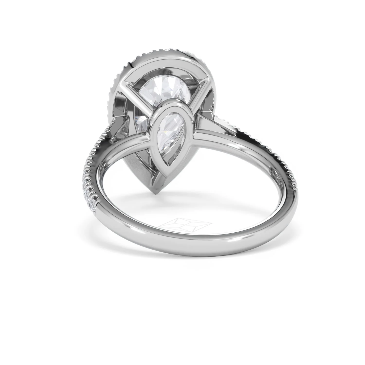 Diana 3.60ct Lab Diamond Pear Cut Engagement Ring in 18K White Gold G/VS1 - Image 53