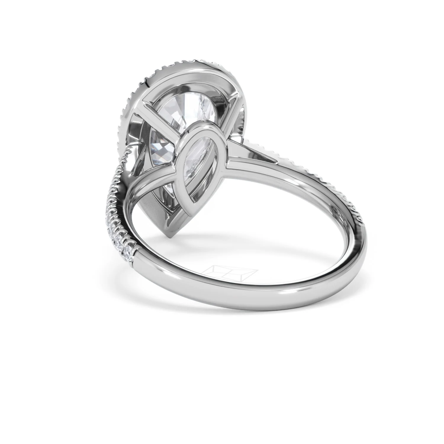 Diana 3.60ct Lab Diamond Pear Cut Engagement Ring in 18K White Gold G/VS1 - Image 55