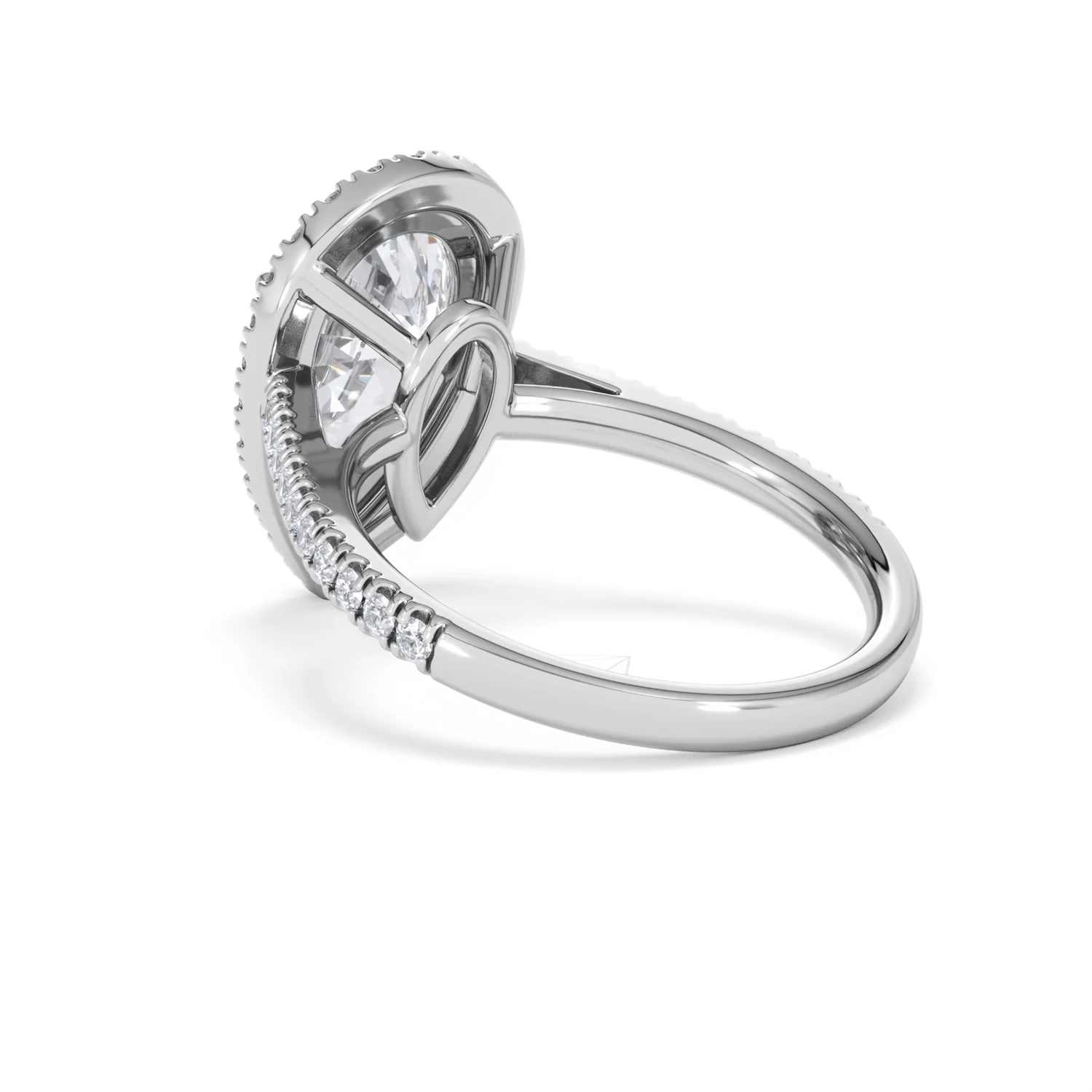 Diana 3.60ct Lab Diamond Pear Cut Engagement Ring in 18K White Gold G/VS1 - Image 59
