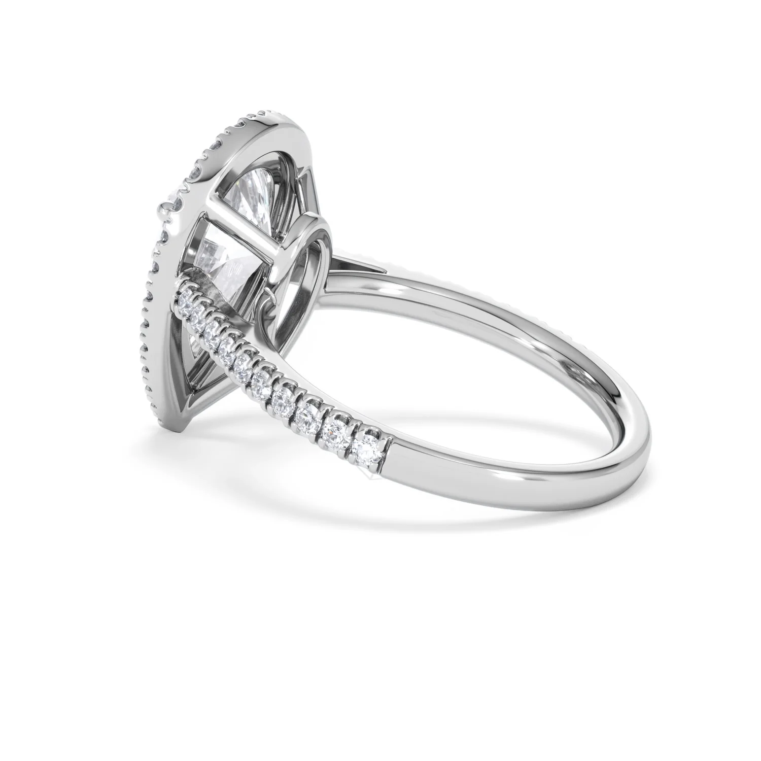 Diana 3.60ct Lab Diamond Pear Cut Engagement Ring in 18K White Gold G/VS1 - Image 63