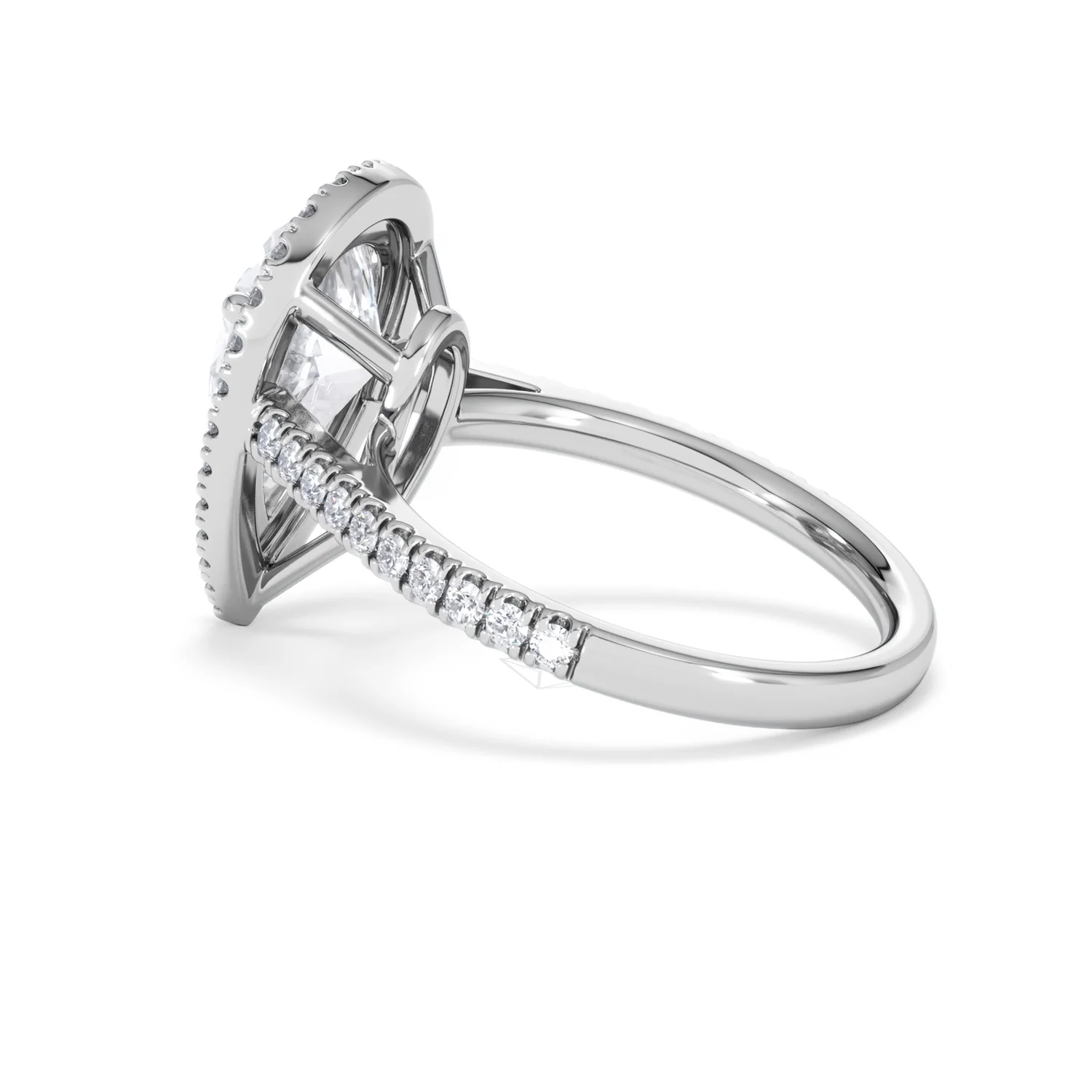 Diana 3.60ct Lab Diamond Pear Cut Engagement Ring in 18K White Gold G/VS1 - Image 64