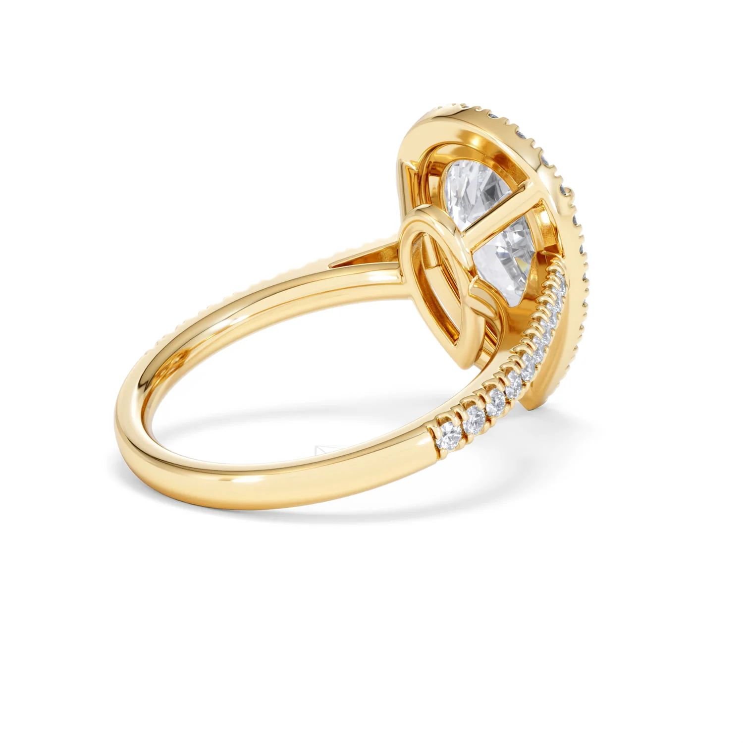 Diana 3.60ct Lab Diamond Pear Cut Engagement Ring in 18K Yellow Gold G/VS1 - Image 40