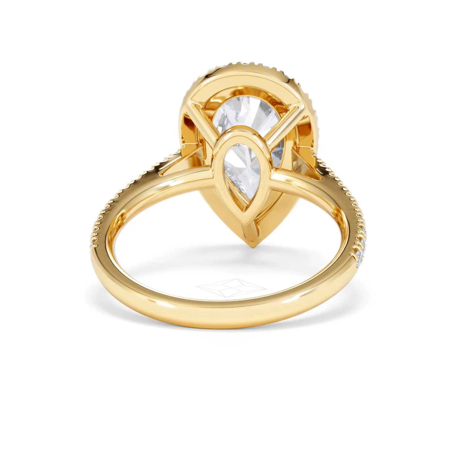 Diana 3.60ct Lab Diamond Pear Cut Engagement Ring in 18K Yellow Gold G/VS1 - Image 48