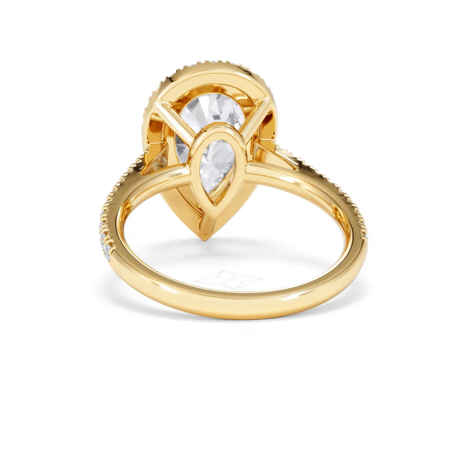 Diana 3.60ct Lab Diamond Pear Cut Engagement Ring in 18K Yellow Gold G/VS1 - Image 52