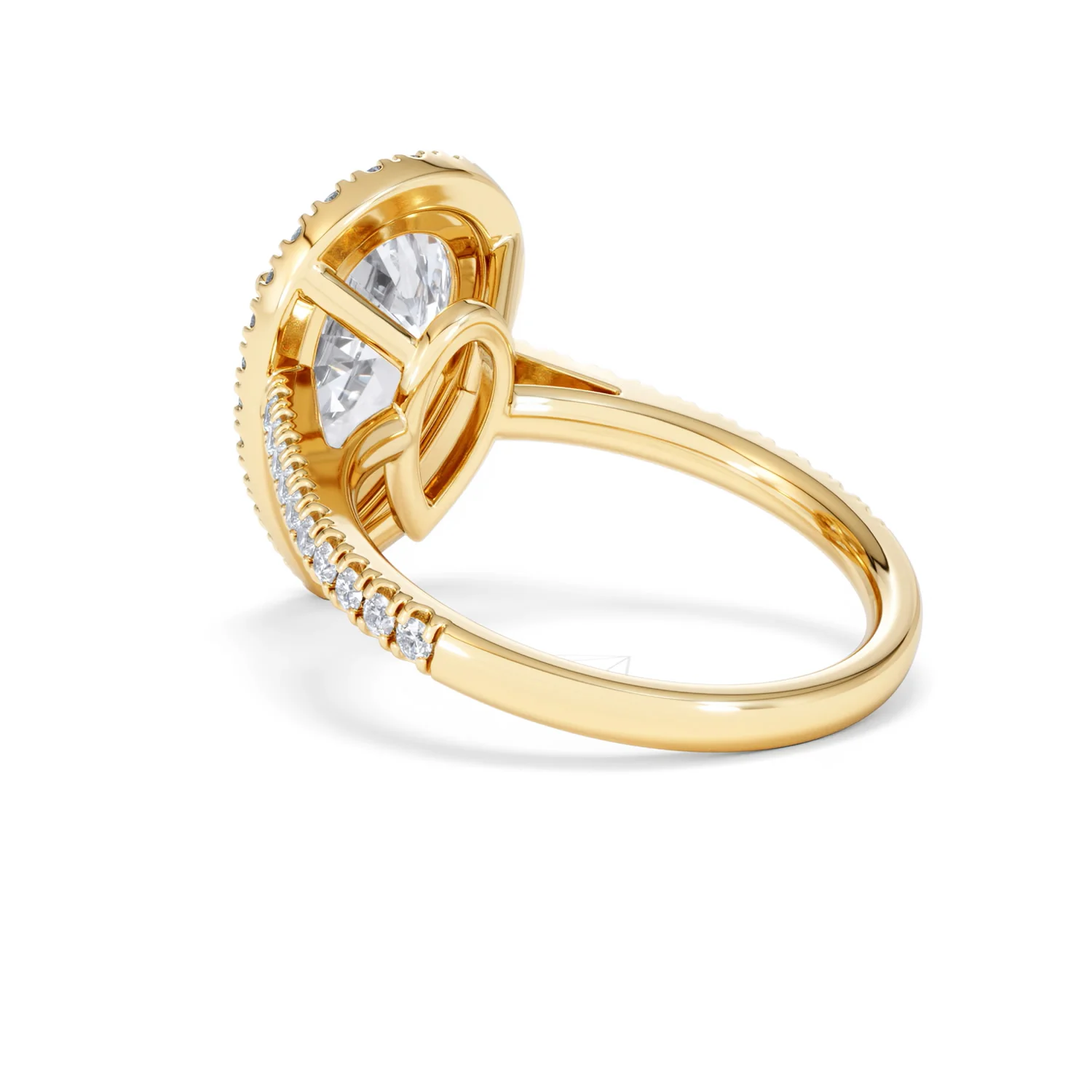 Diana 3.60ct Lab Diamond Pear Cut Engagement Ring in 18K Yellow Gold G/VS1 - Image 59