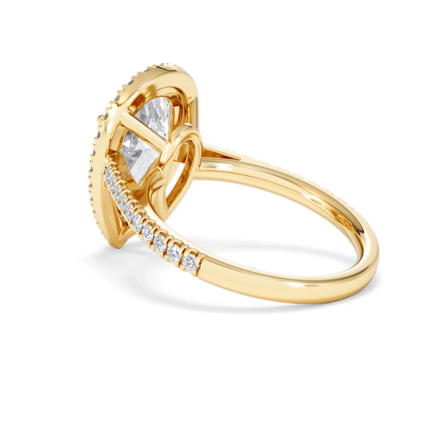 Diana 3.60ct Lab Diamond Pear Cut Engagement Ring in 18K Yellow Gold G/VS1 - Image 61