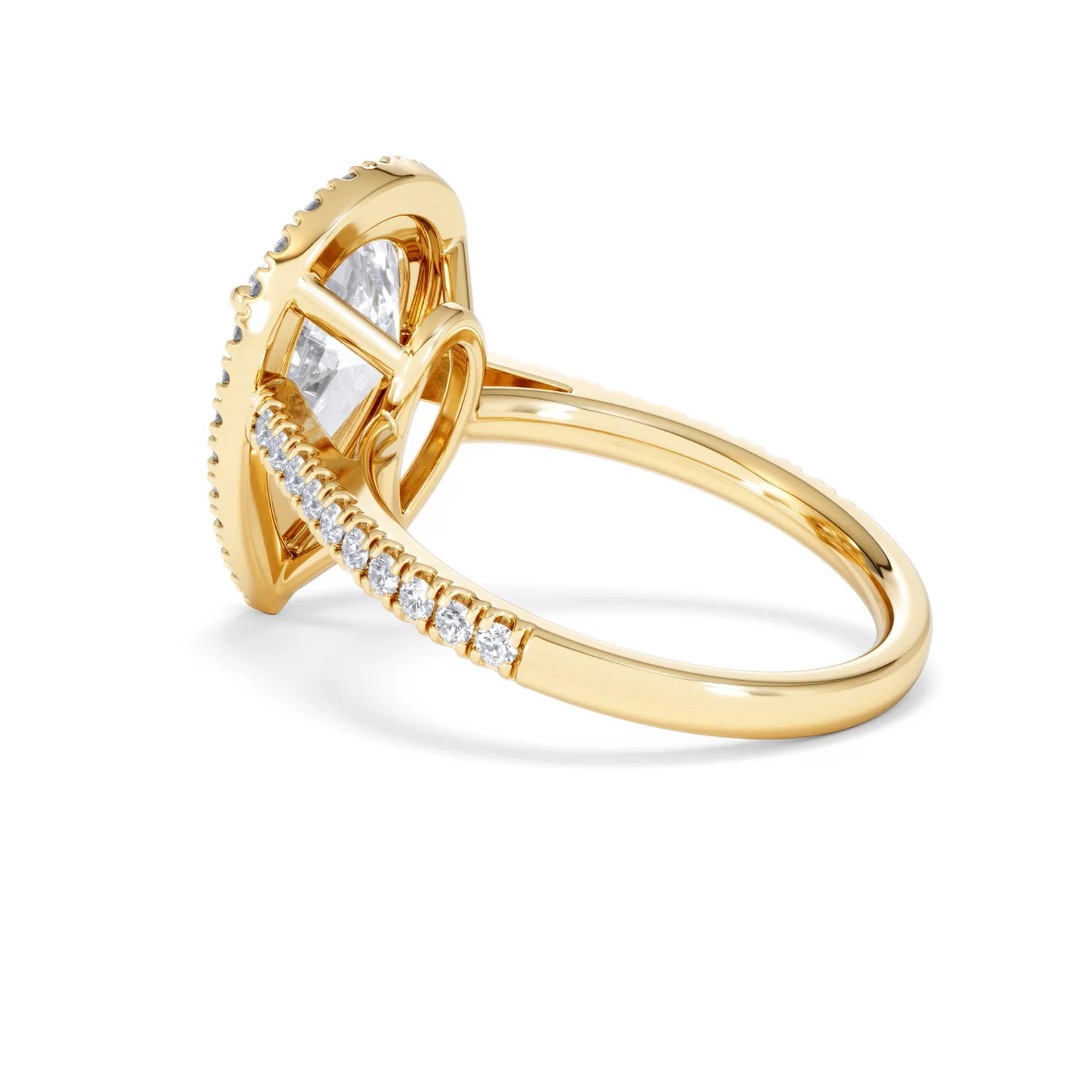 Diana 3.60ct Lab Diamond Pear Cut Engagement Ring in 18K Yellow Gold G/VS1 - Image 62