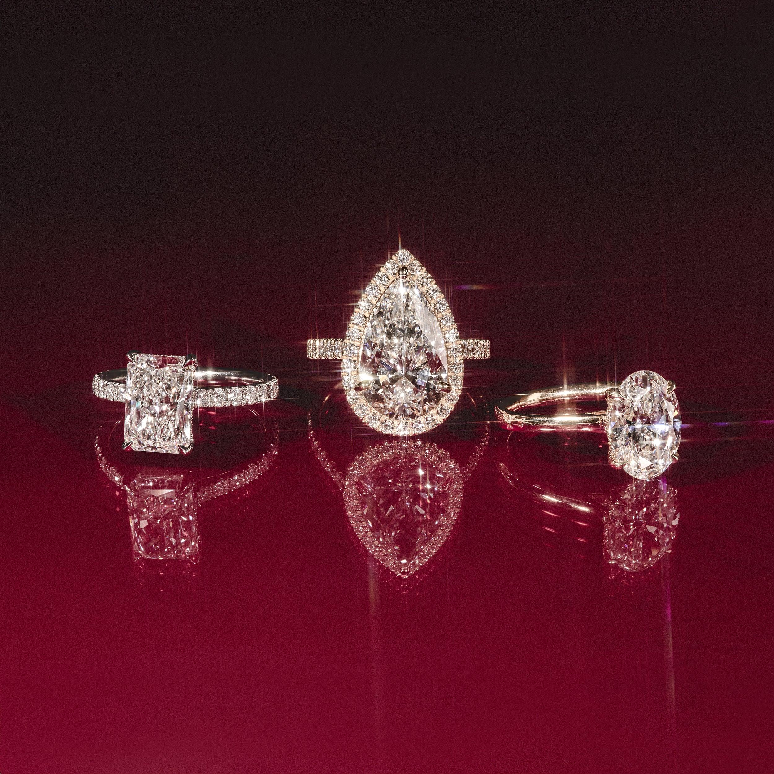 Diana 3.60ct Lab Diamond Pear Cut Engagement Ring in 18K Yellow Gold G/VS1 - Image 8