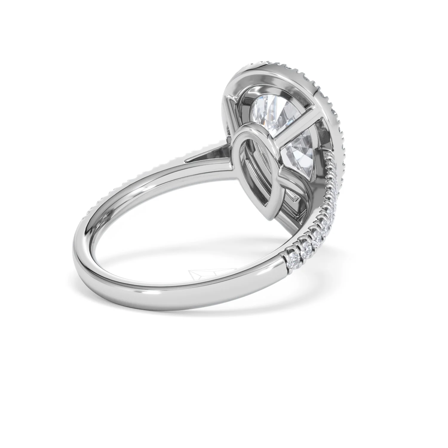 Diana 3.60ct Lab Diamond Pear Cut Engagement Ring in Platinum G/VS1 - Image 42