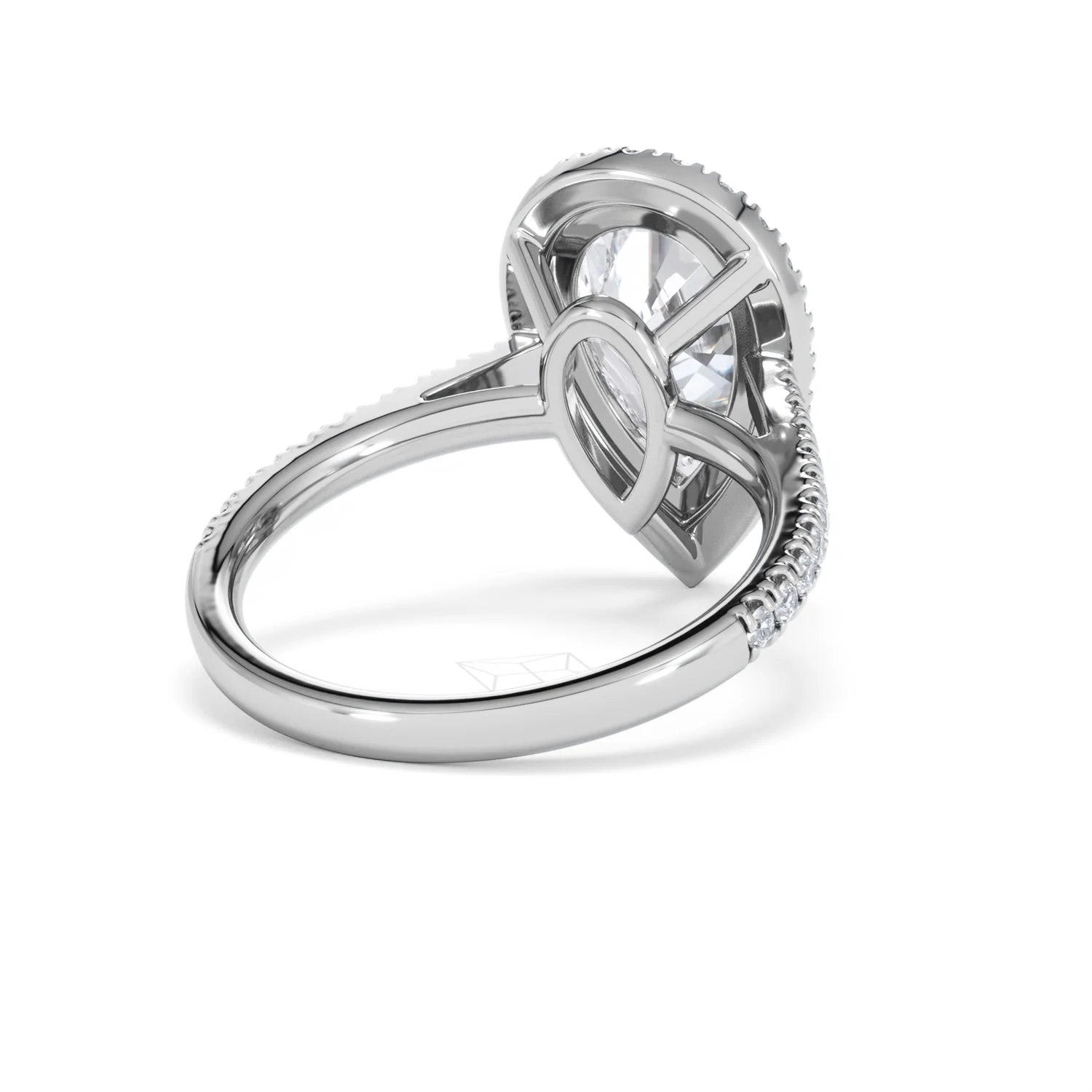 Diana 3.60ct Lab Diamond Pear Cut Engagement Ring in Platinum G/VS1 - Image 44
