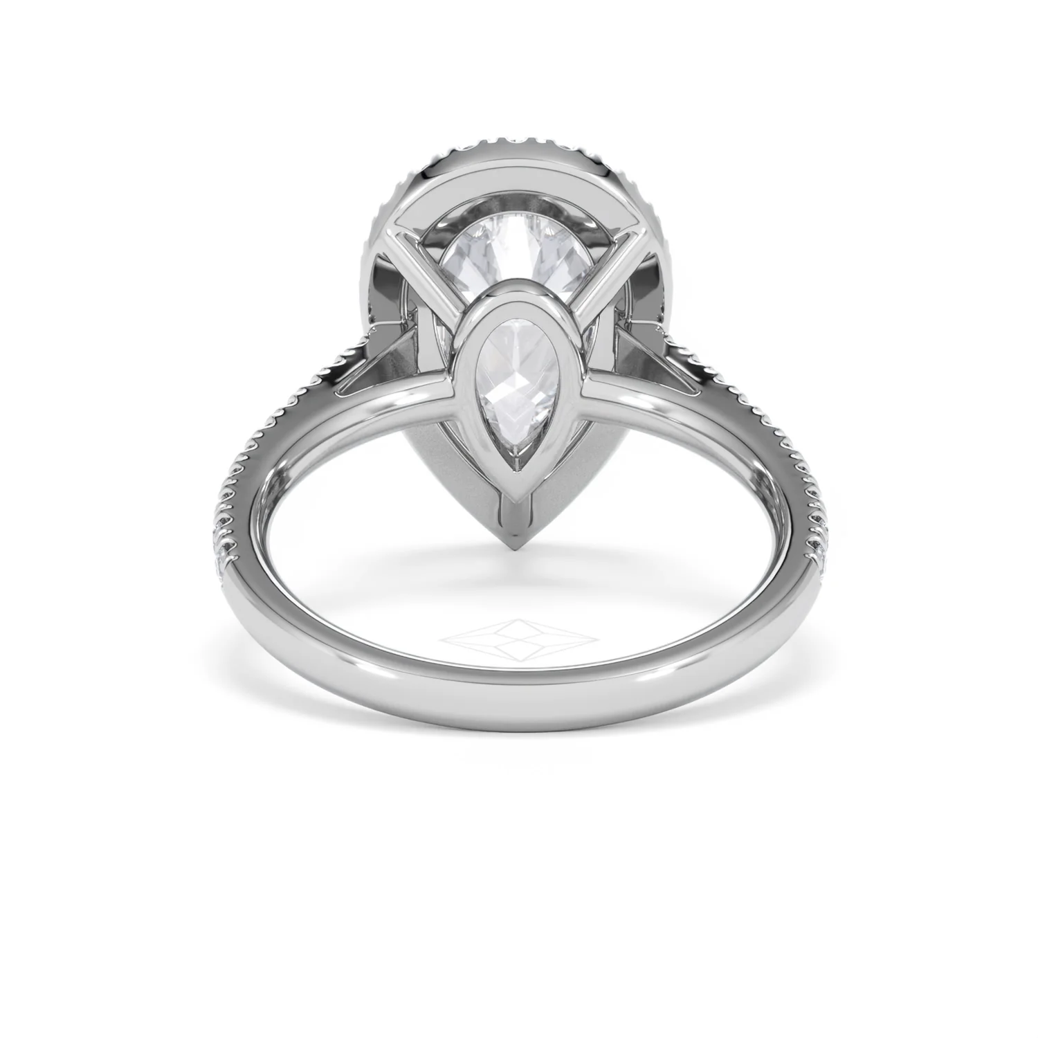 Diana 3.60ct Lab Diamond Pear Cut Engagement Ring in Platinum G/VS1 - Image 50