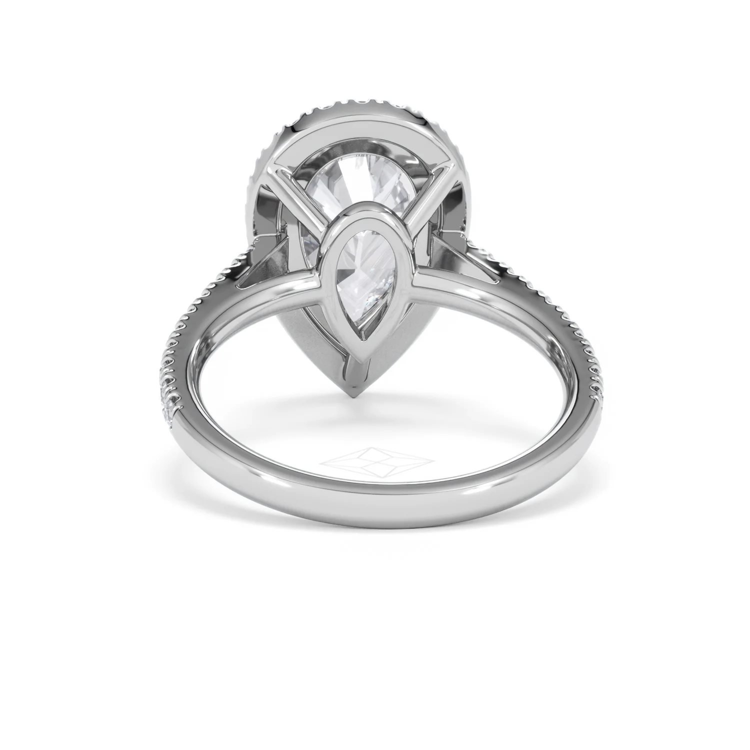 Diana 3.60ct Lab Diamond Pear Cut Engagement Ring in Platinum G/VS1 - Image 51