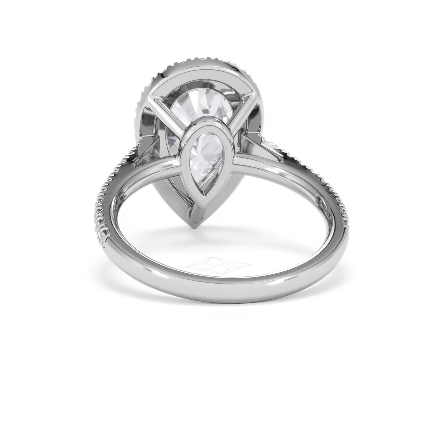Diana 3.60ct Lab Diamond Pear Cut Engagement Ring in Platinum G/VS1 - Image 52