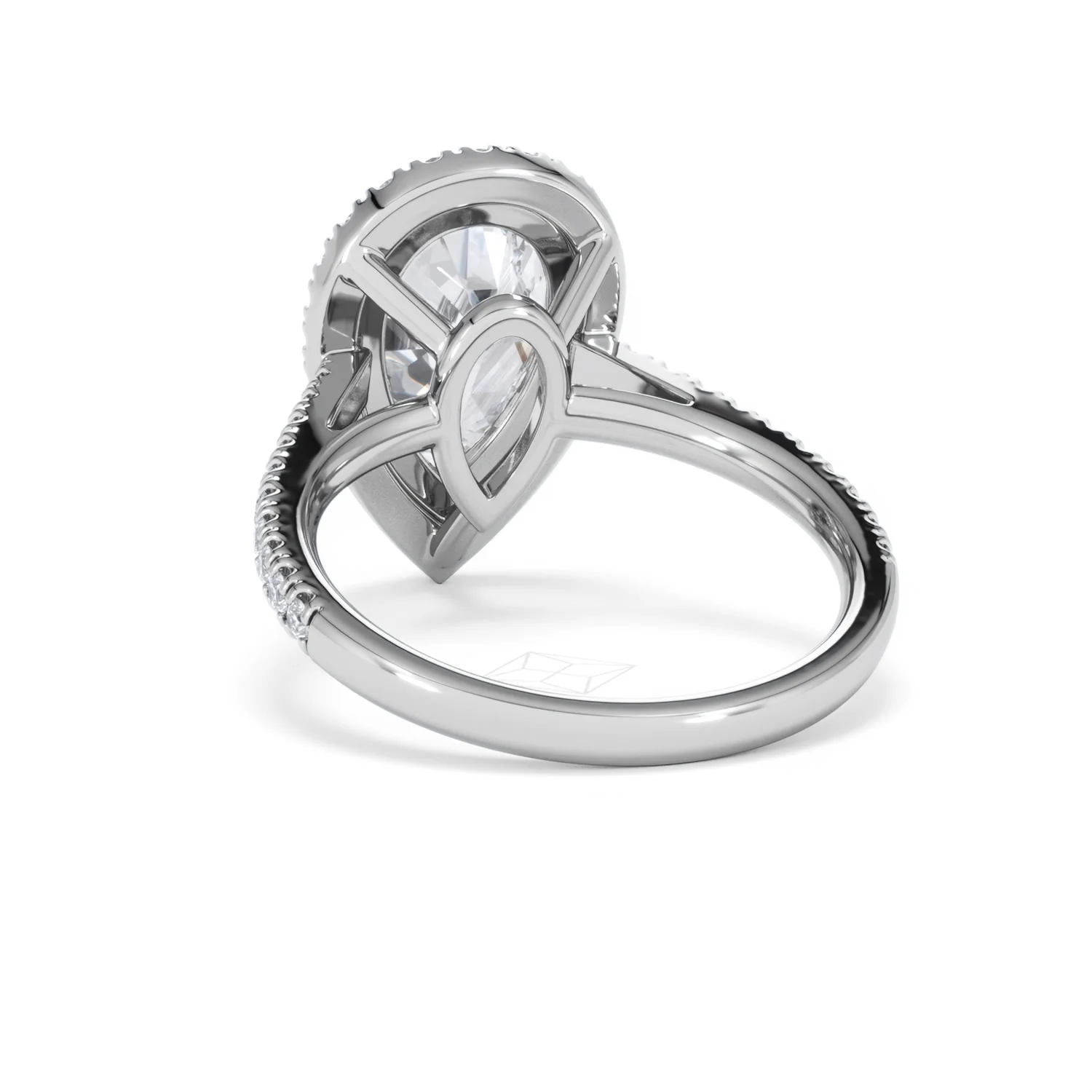 Diana 3.60ct Lab Diamond Pear Cut Engagement Ring in Platinum G/VS1 - Image 54