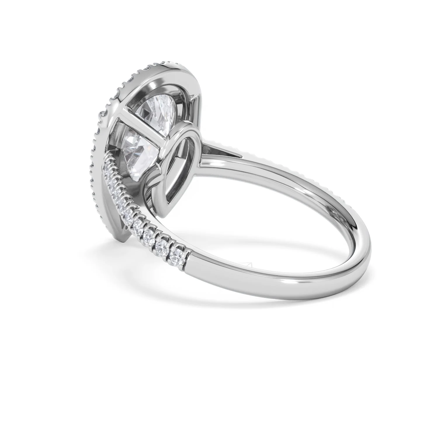Diana 3.60ct Lab Diamond Pear Cut Engagement Ring in Platinum G/VS1 - Image 60