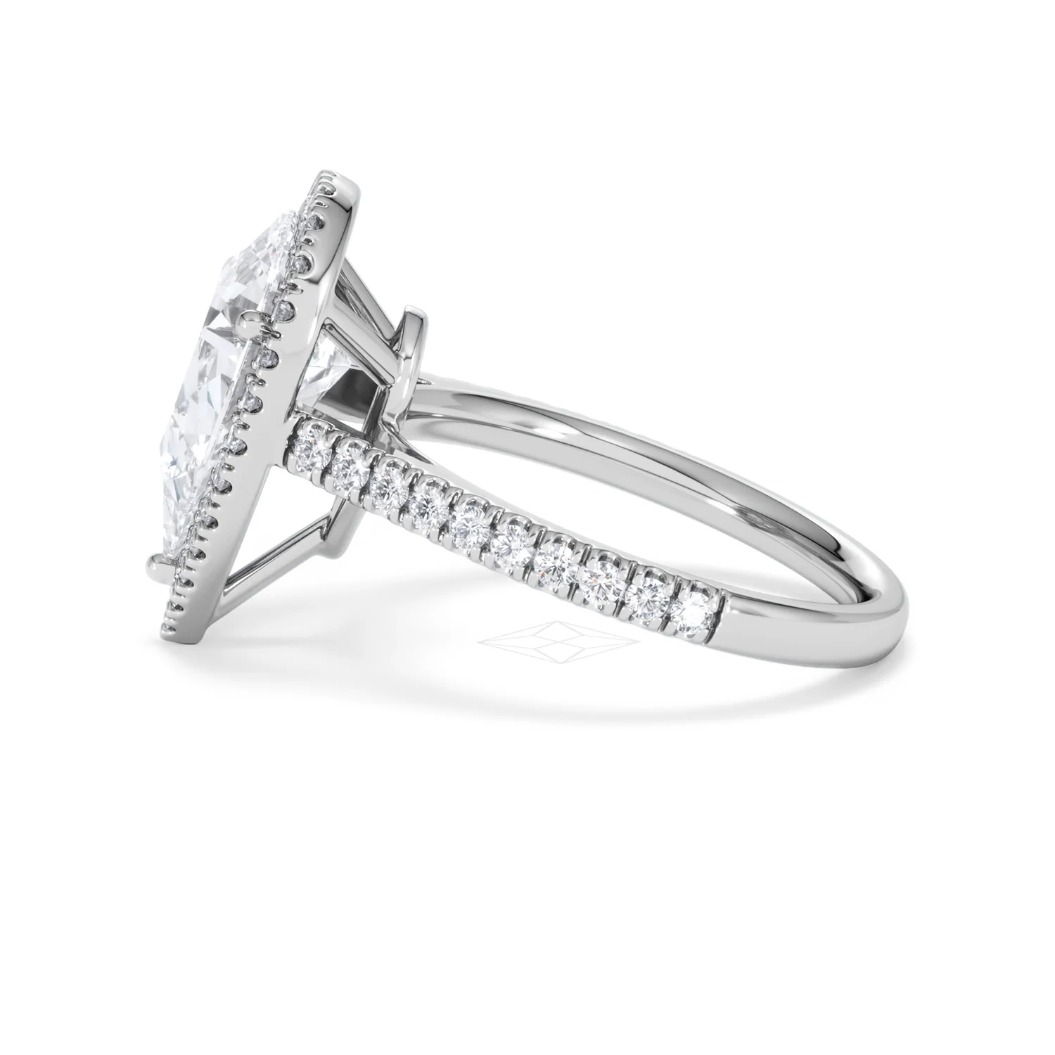 Diana 3.60ct Lab Diamond Pear Cut Engagement Ring in Platinum G/VS1 - Image 70