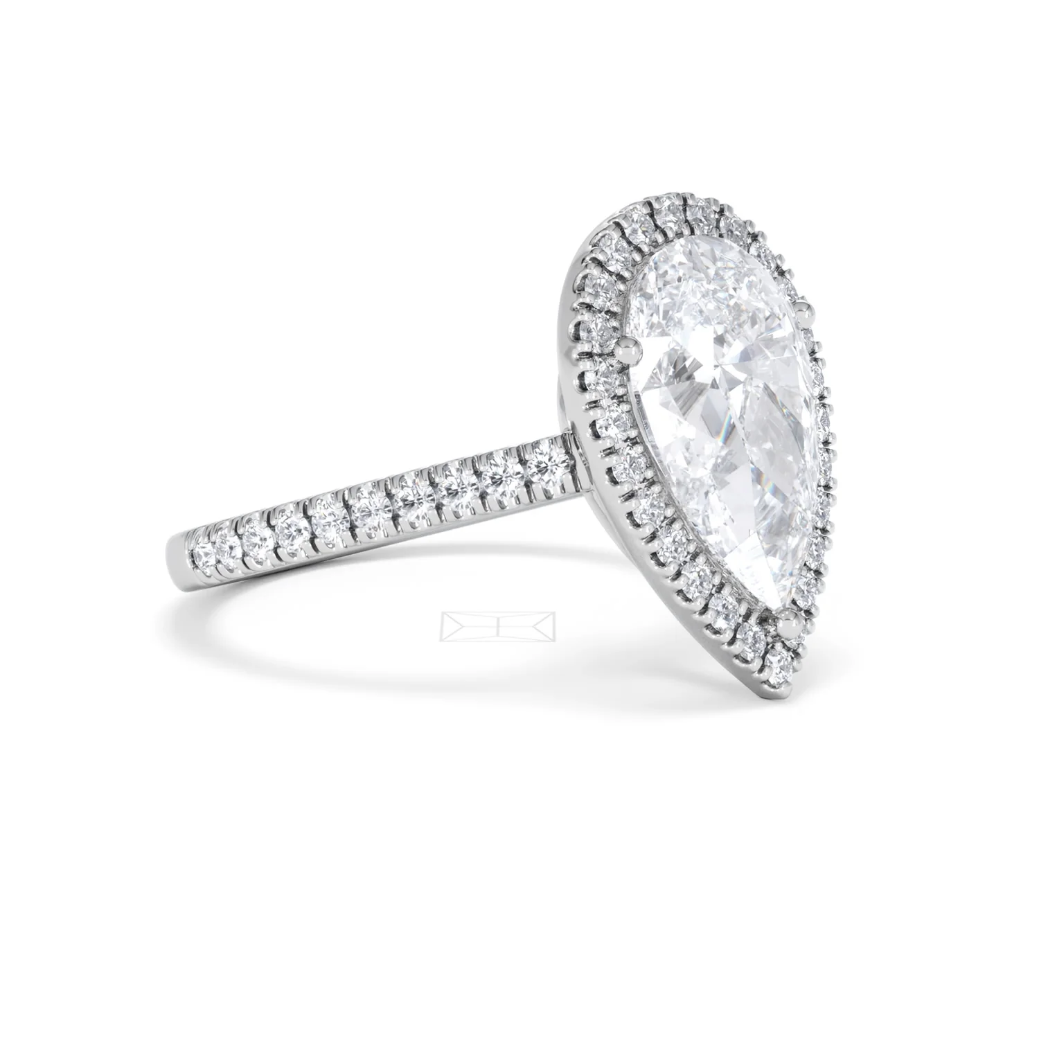 Diana 5.90ct Lab Diamond Pear Cut Engagement Ring in 18K White Gold G/VS1 - Image 19