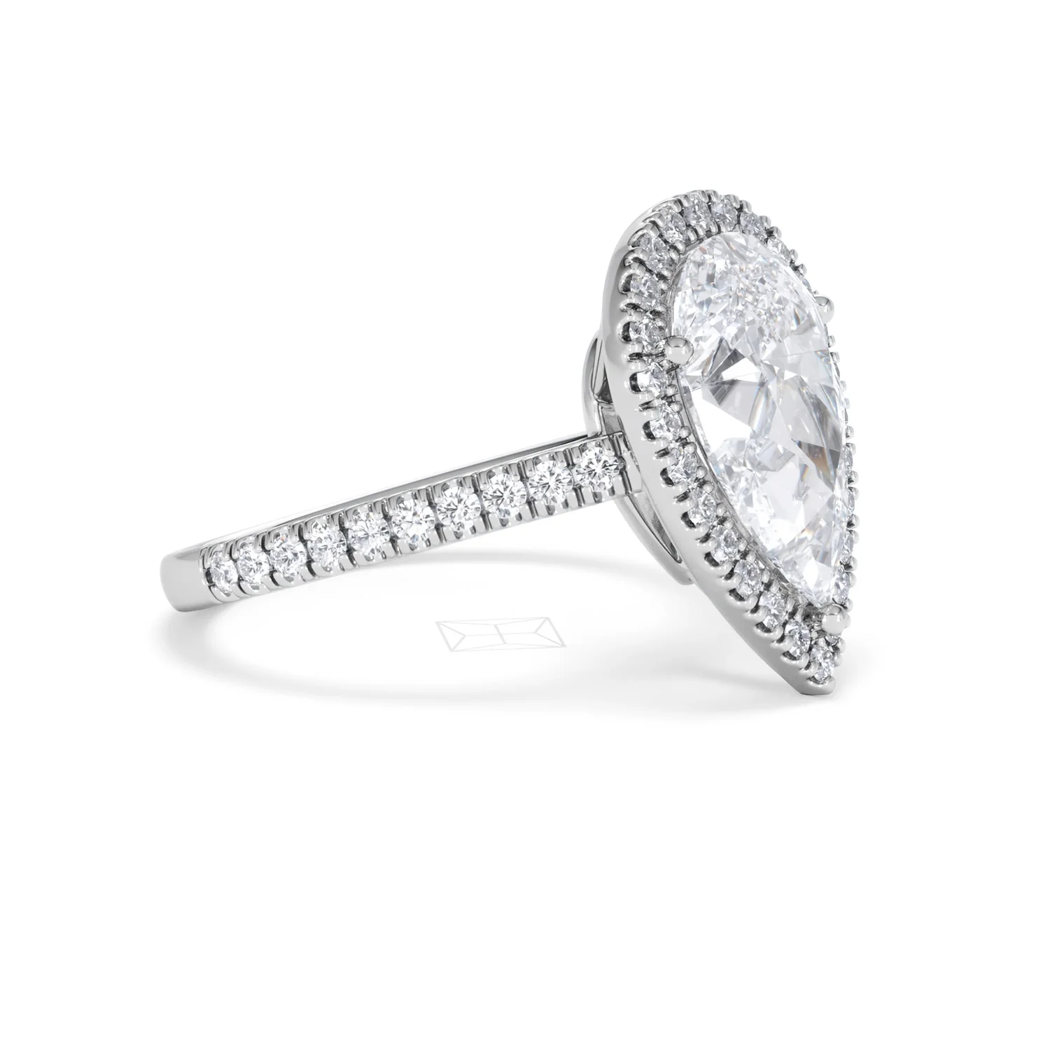 Diana 5.90ct Lab Diamond Pear Cut Engagement Ring in 18K White Gold G/VS1 - Image 21