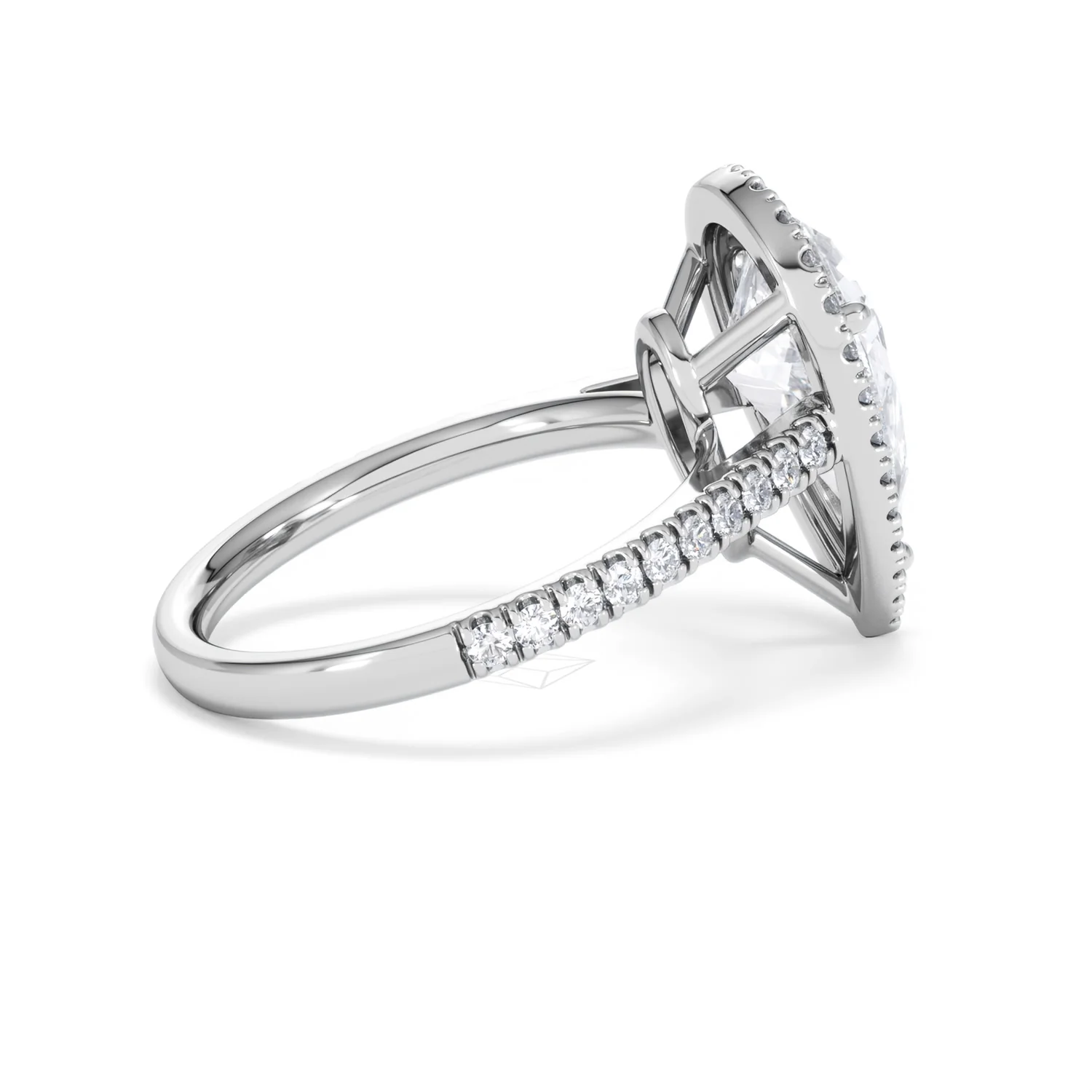Diana 5.90ct Lab Diamond Pear Cut Engagement Ring in 18K White Gold G/VS1 - Image 33