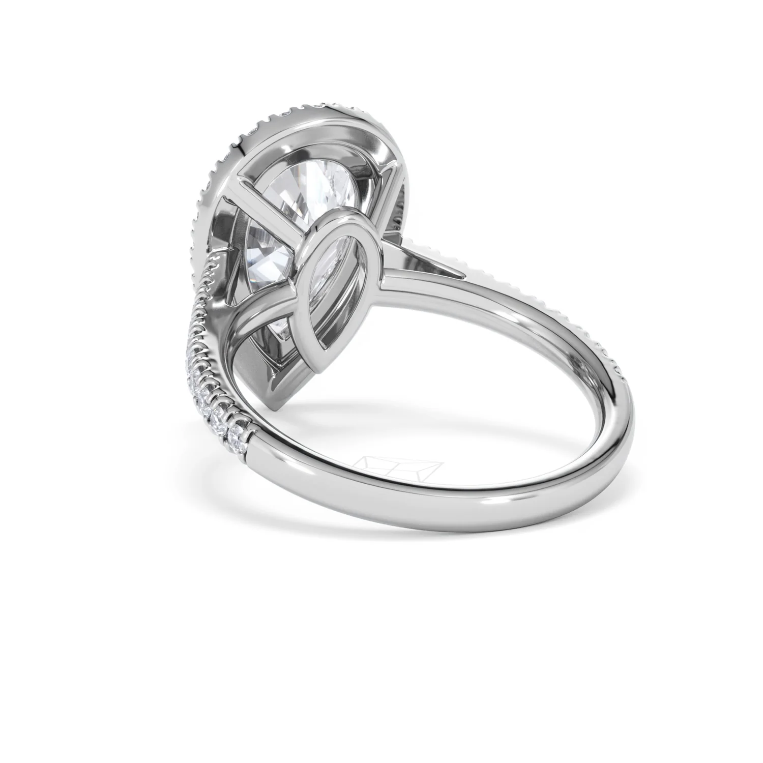Diana 5.90ct Lab Diamond Pear Cut Engagement Ring in 18K White Gold G/VS1 - Image 55