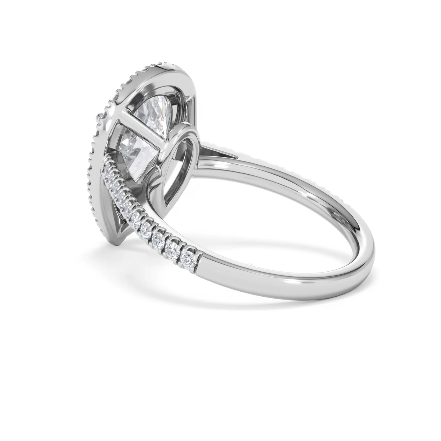 Diana 5.90ct Lab Diamond Pear Cut Engagement Ring in 18K White Gold G/VS1 - Image 60