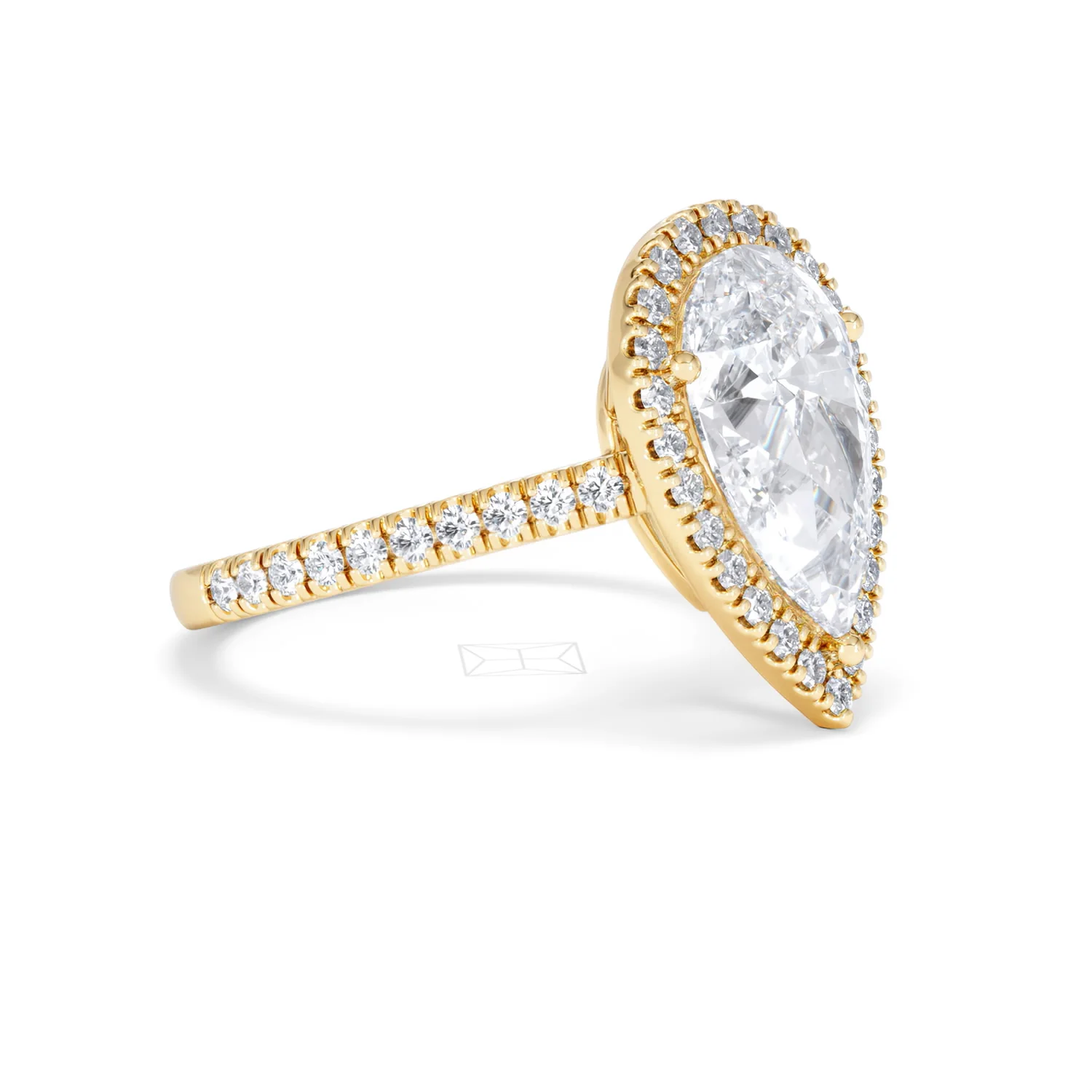 Diana 5.90ct Lab Diamond Pear Cut Engagement Ring in 18K Yellow Gold G/VS1 - Image 20
