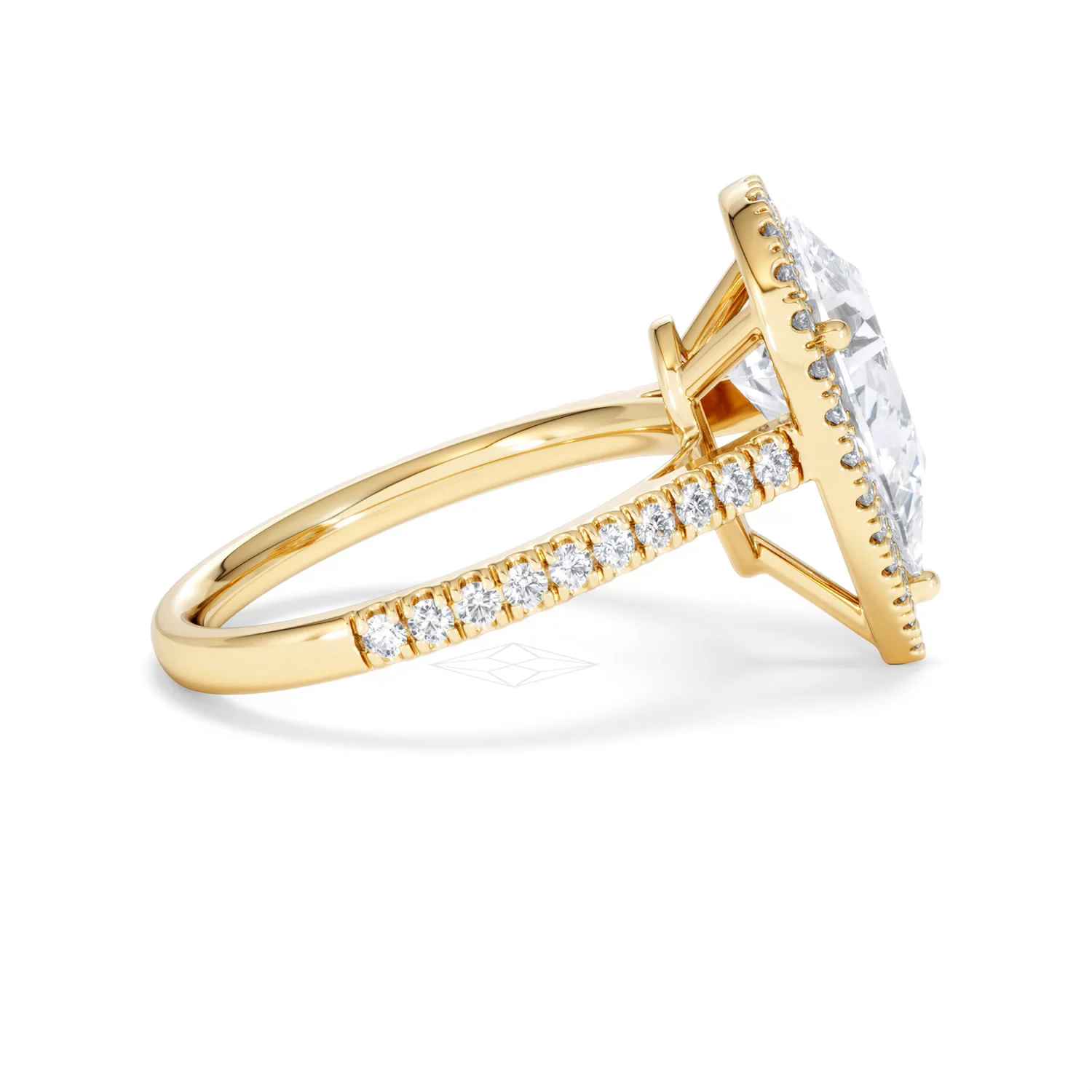 Diana 5.90ct Lab Diamond Pear Cut Engagement Ring in 18K Yellow Gold G/VS1 - Image 29