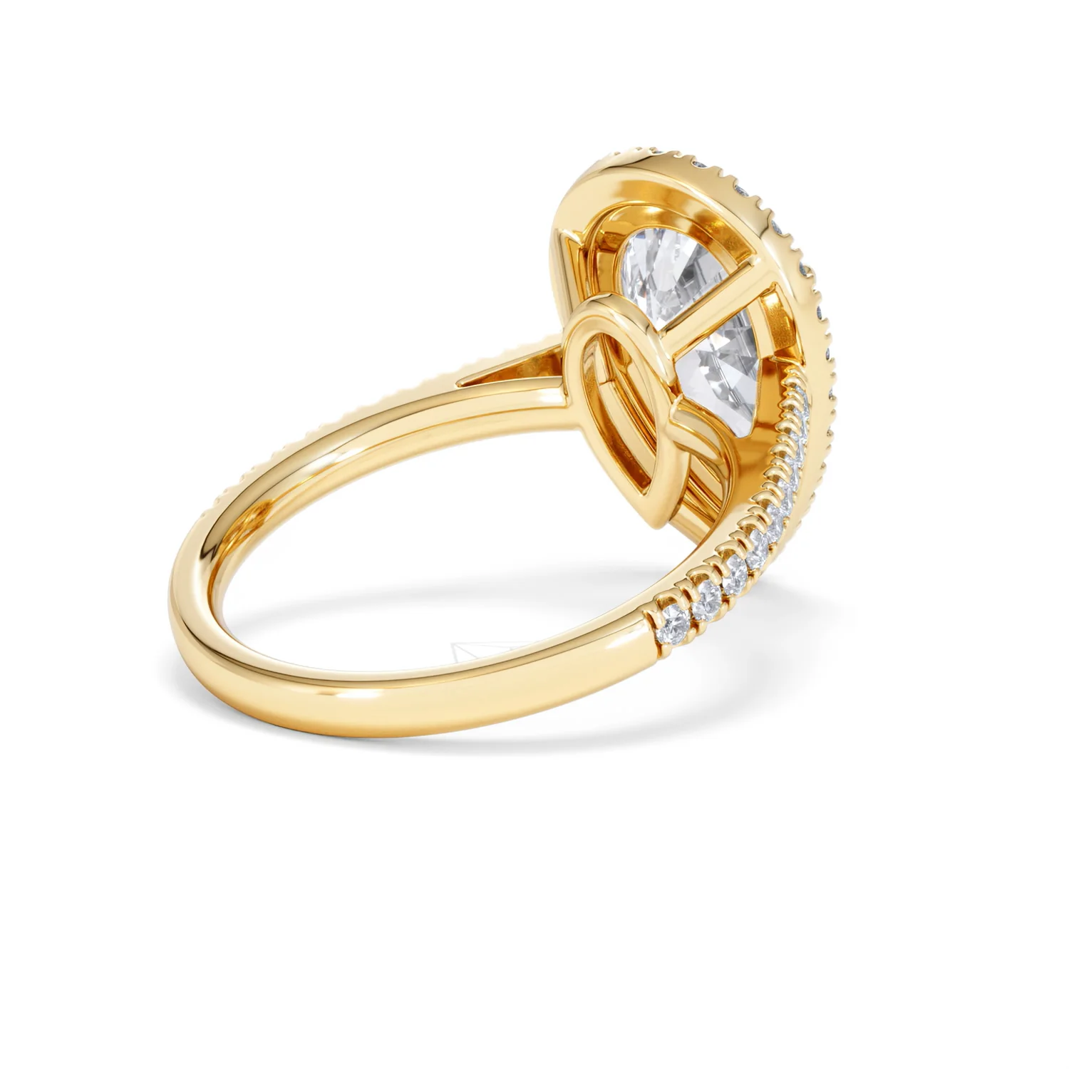 Diana 5.90ct Lab Diamond Pear Cut Engagement Ring in 18K Yellow Gold G/VS1 - Image 40