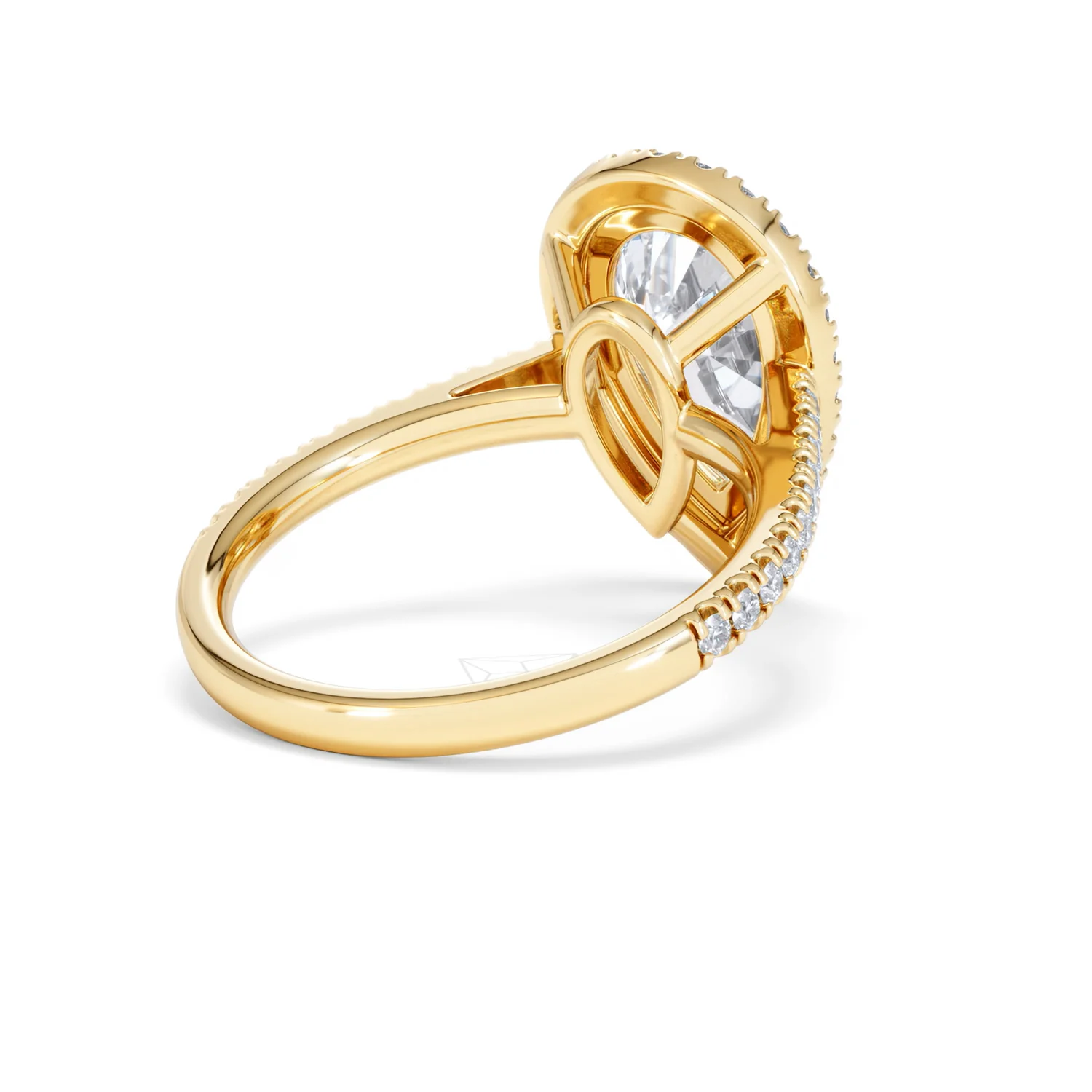 Diana 5.90ct Lab Diamond Pear Cut Engagement Ring in 18K Yellow Gold G/VS1 - Image 41