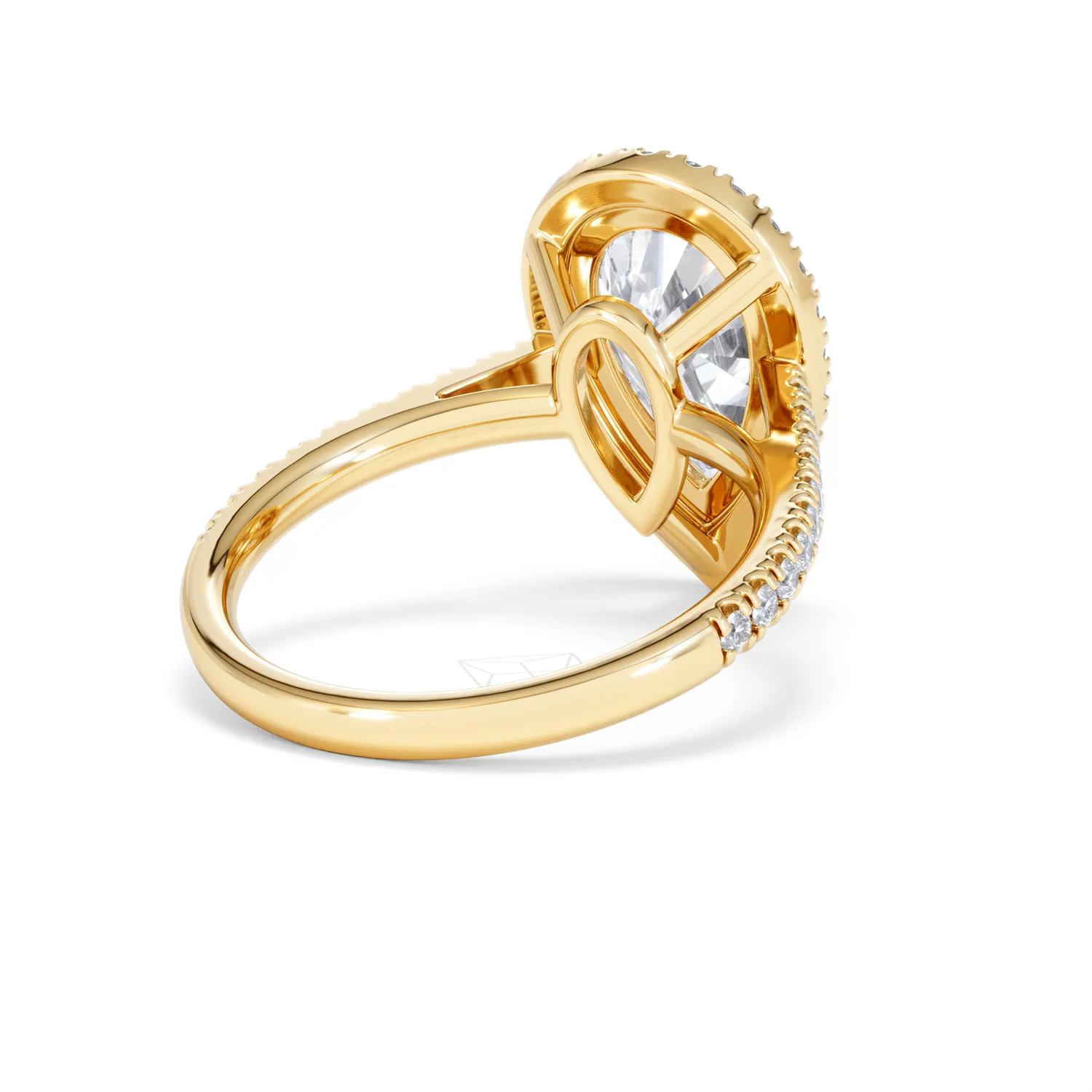 Diana 5.90ct Lab Diamond Pear Cut Engagement Ring in 18K Yellow Gold G/VS1 - Image 42