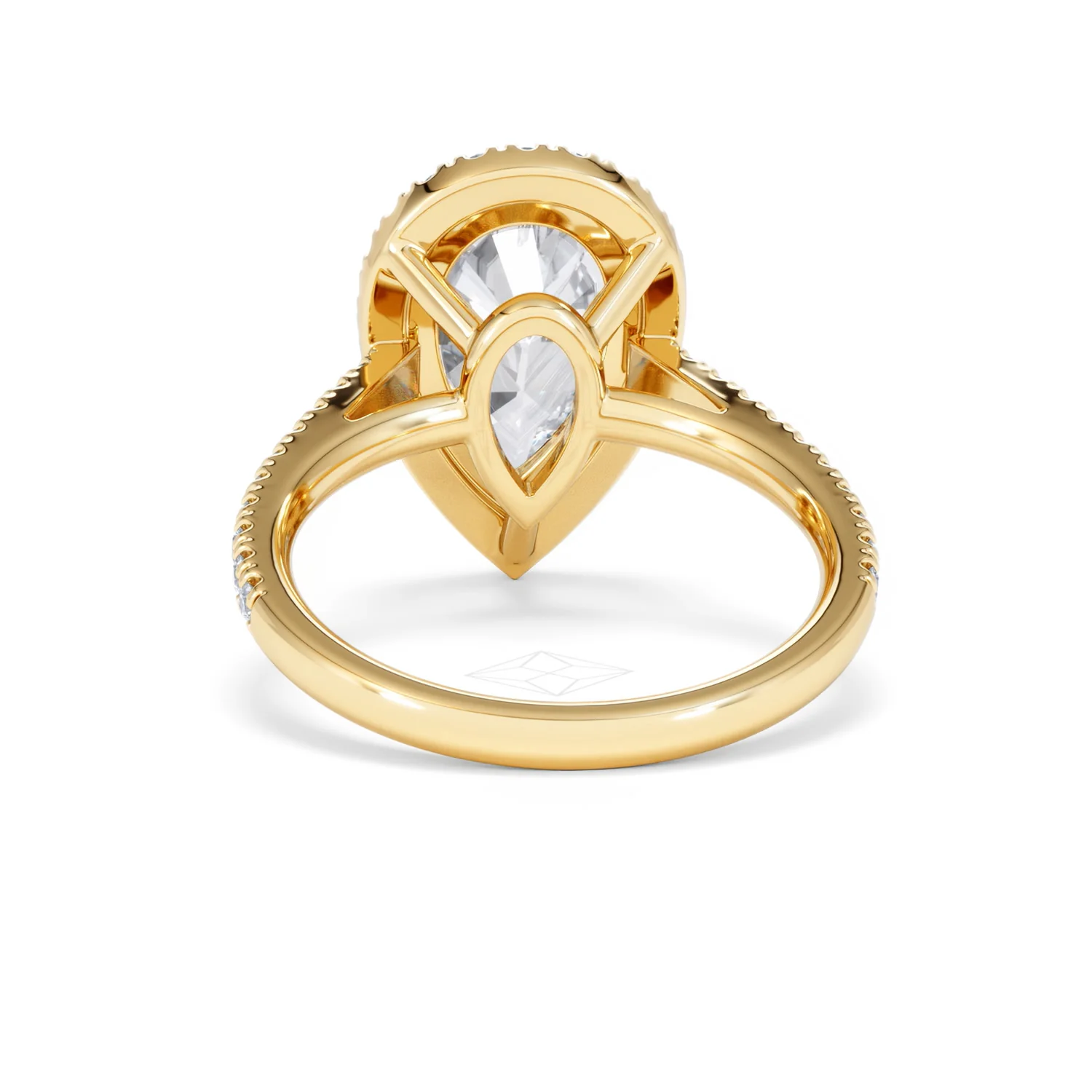 Diana 5.90ct Lab Diamond Pear Cut Engagement Ring in 18K Yellow Gold G/VS1 - Image 50