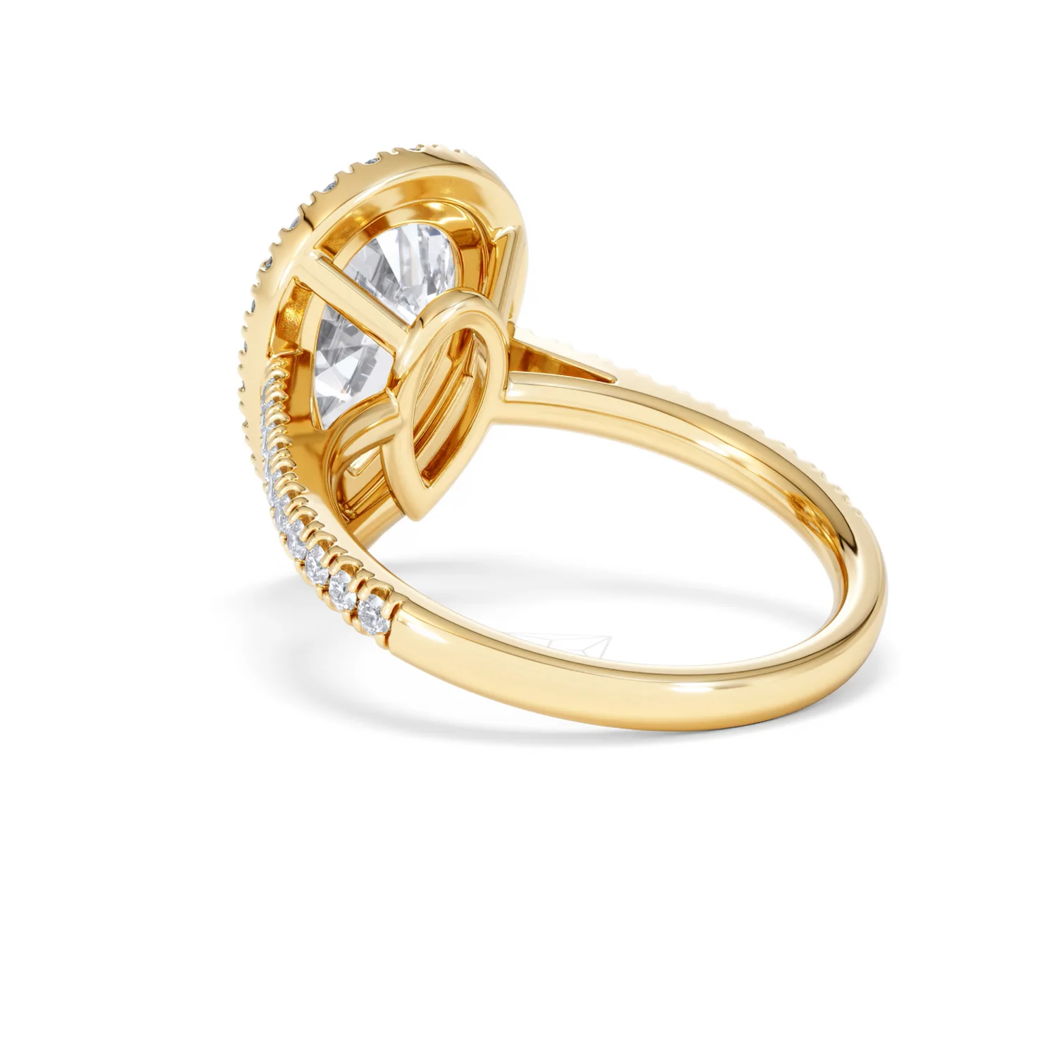 Diana 5.90ct Lab Diamond Pear Cut Engagement Ring in 18K Yellow Gold G/VS1 - Image 57