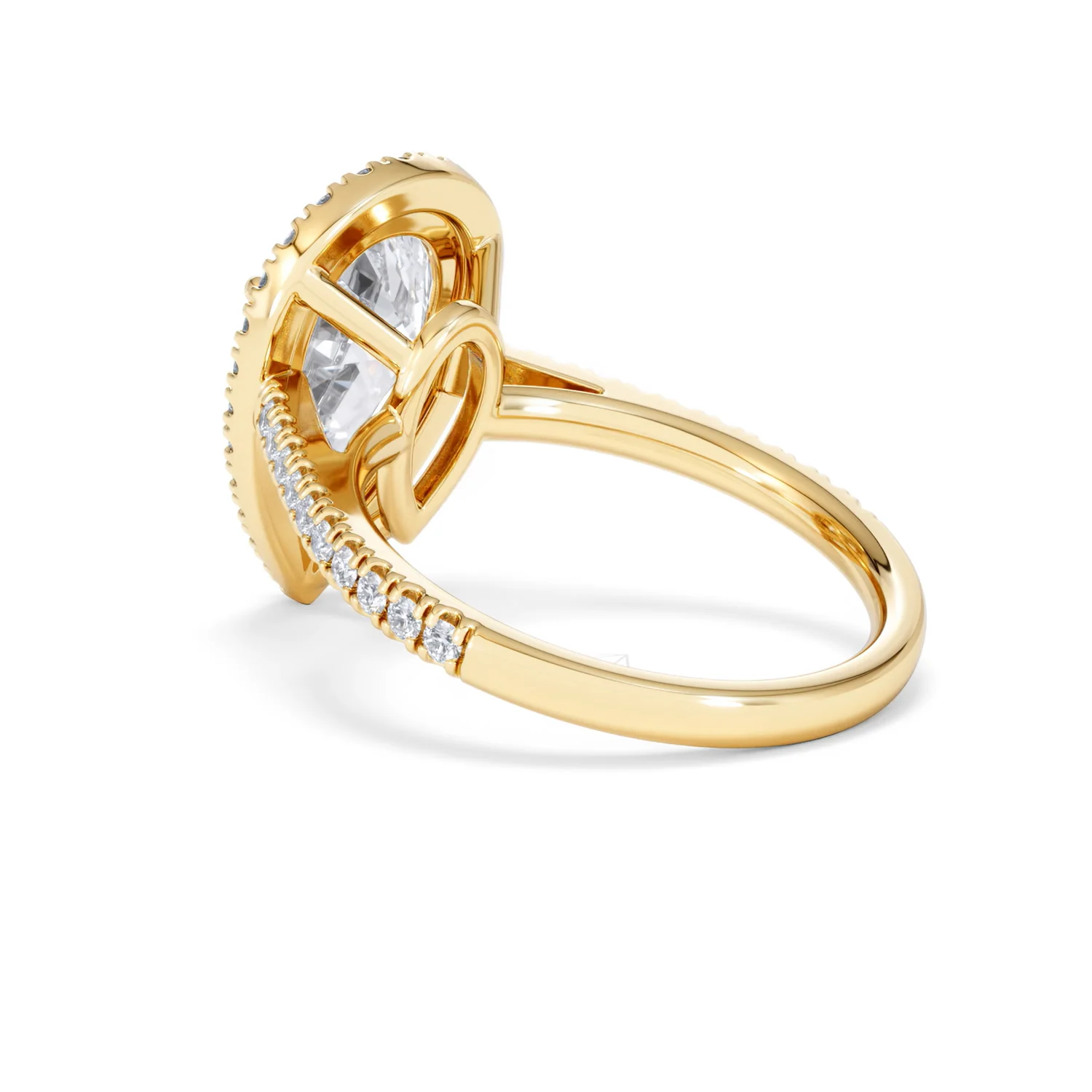 Diana 5.90ct Lab Diamond Pear Cut Engagement Ring in 18K Yellow Gold G/VS1 - Image 59