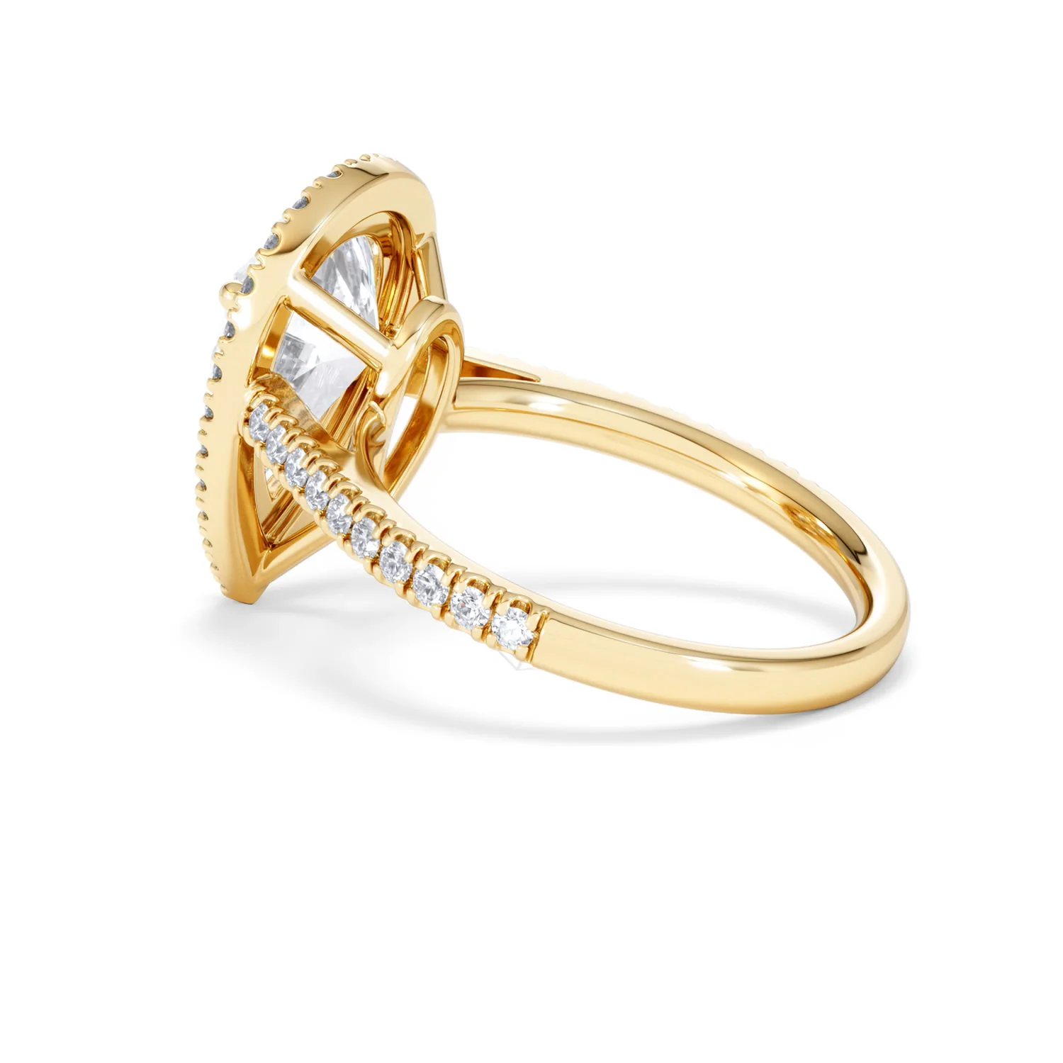 Diana 5.90ct Lab Diamond Pear Cut Engagement Ring in 18K Yellow Gold G/VS1 - Image 62