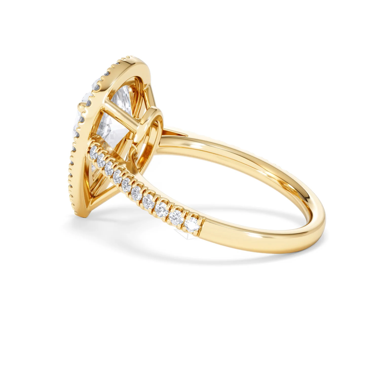 Diana 5.90ct Lab Diamond Pear Cut Engagement Ring in 18K Yellow Gold G/VS1 - Image 63