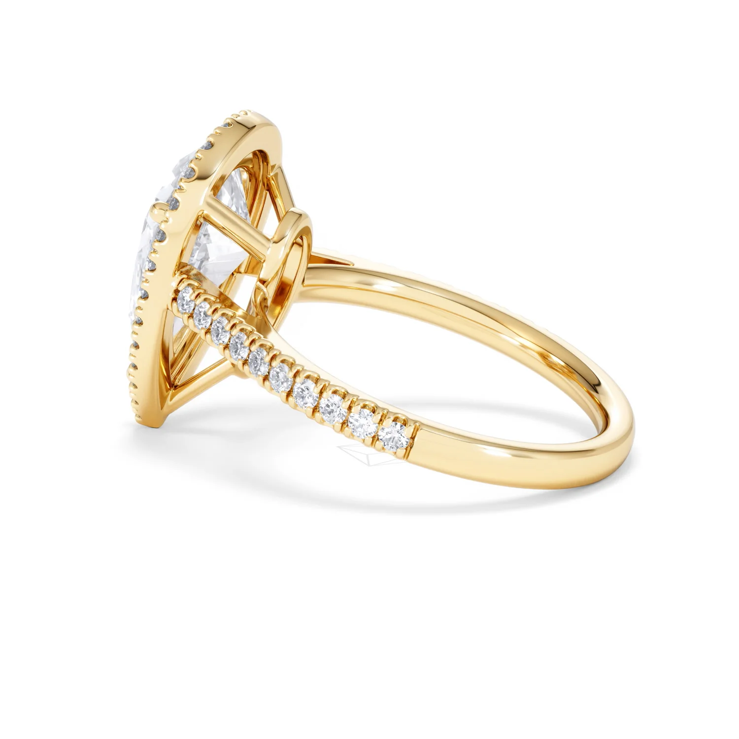 Diana 5.90ct Lab Diamond Pear Cut Engagement Ring in 18K Yellow Gold G/VS1 - Image 64