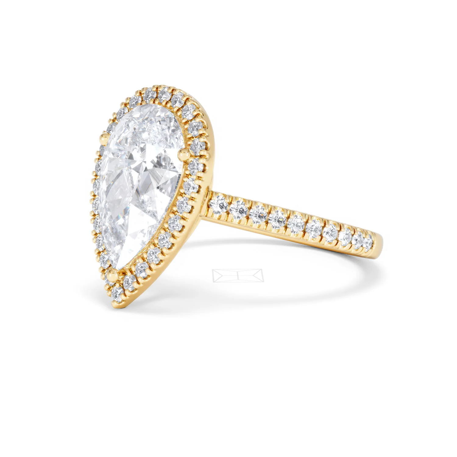 Diana 5.90ct Lab Diamond Pear Cut Engagement Ring in 18K Yellow Gold G/VS1 - Image 79