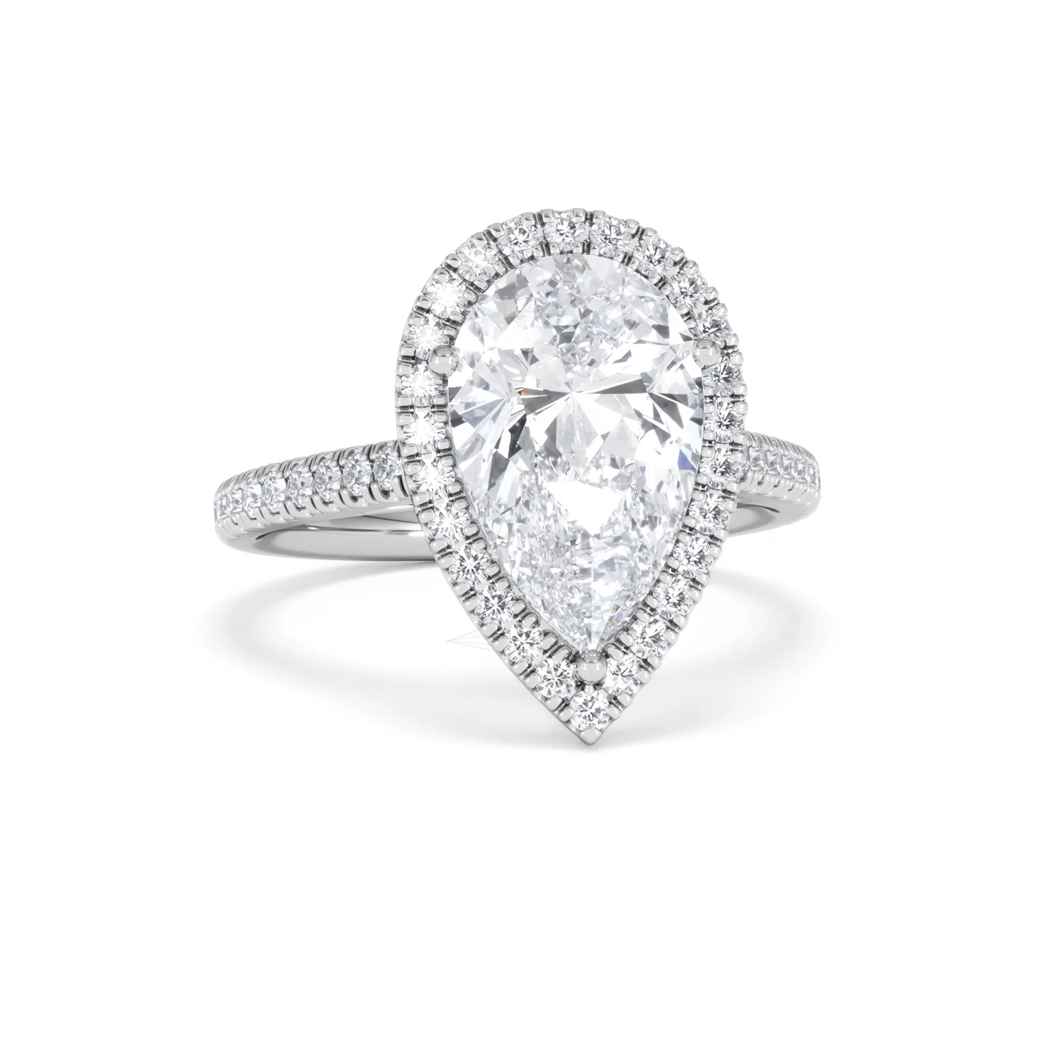 Diana 5.90ct Lab Diamond Pear Cut Engagement Ring in Platinum G/VS1 - Image 11