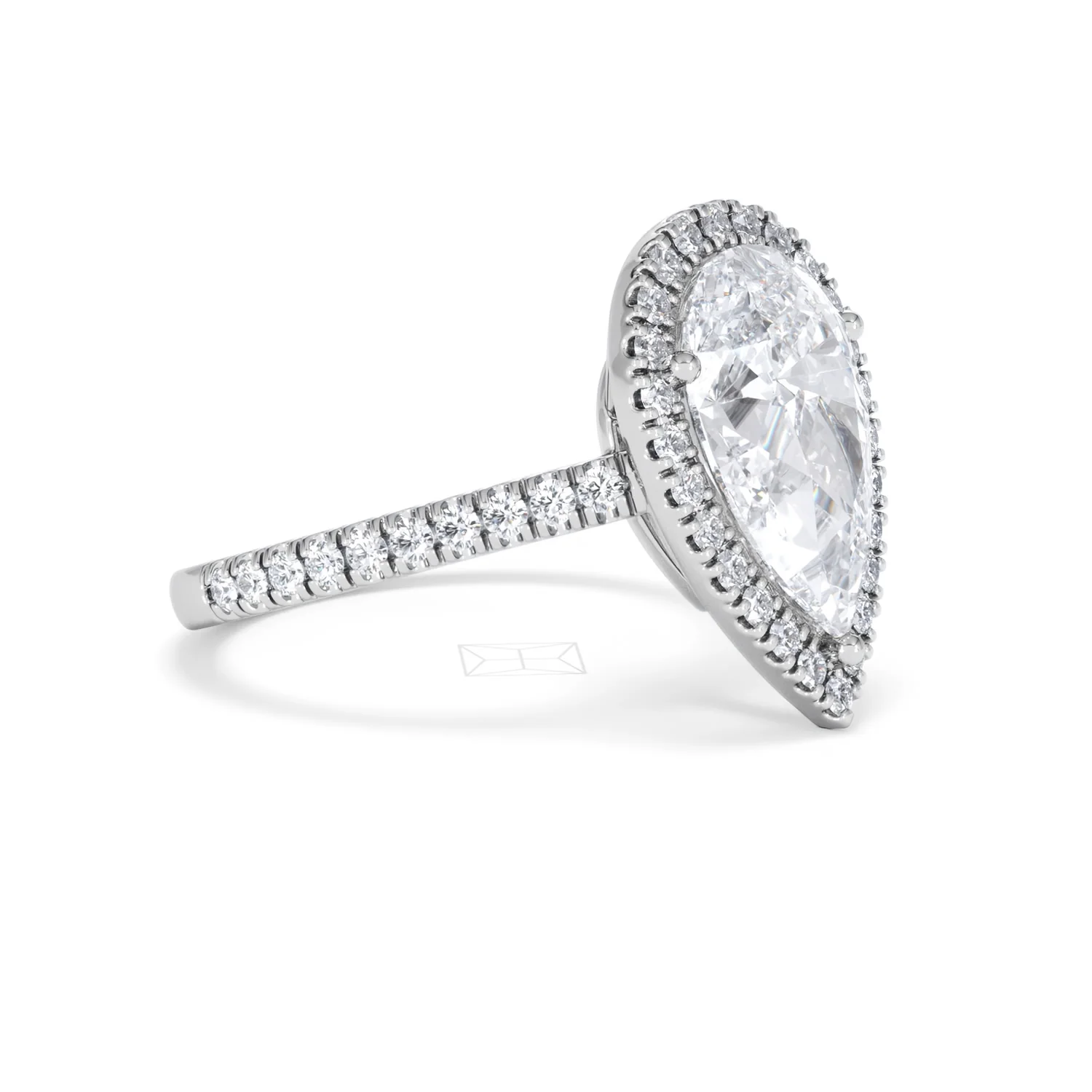 Diana 5.90ct Lab Diamond Pear Cut Engagement Ring in Platinum G/VS1 - Image 20
