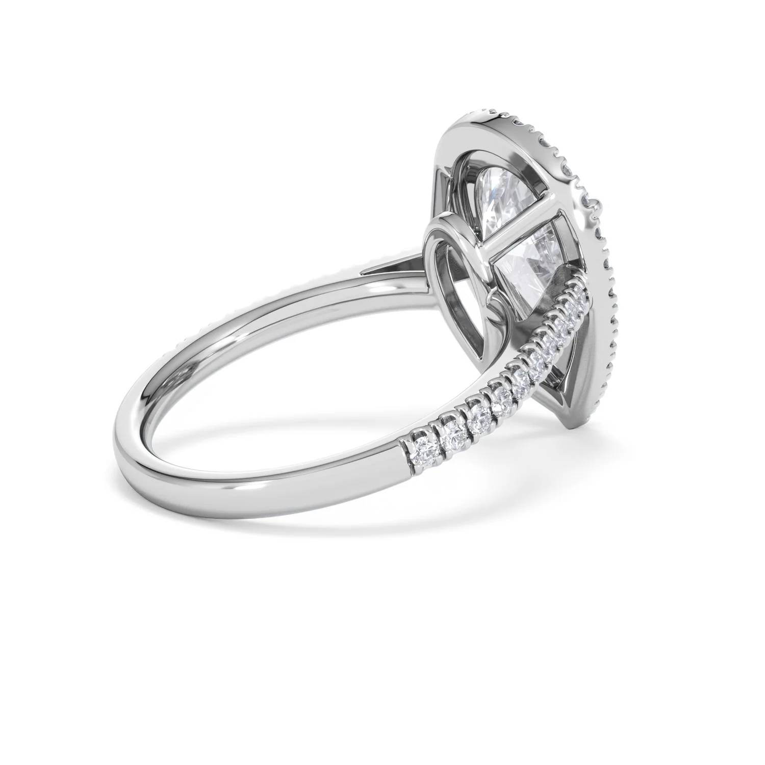 Diana 5.90ct Lab Diamond Pear Cut Engagement Ring in Platinum G/VS1 - Image 37
