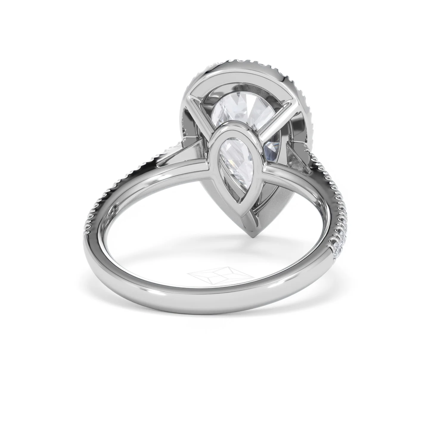 Diana 5.90ct Lab Diamond Pear Cut Engagement Ring in Platinum G/VS1 - Image 46