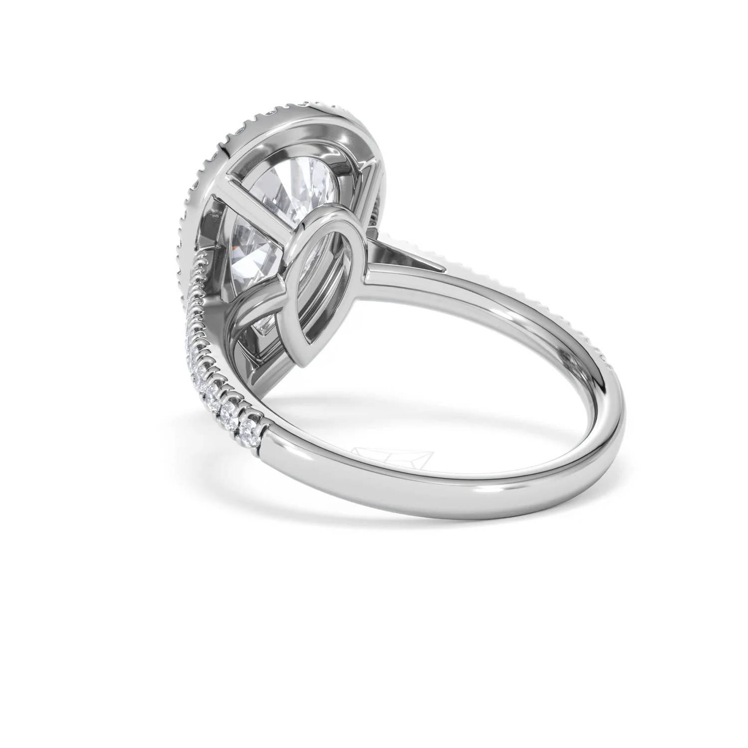 Diana 5.90ct Lab Diamond Pear Cut Engagement Ring in Platinum G/VS1 - Image 56