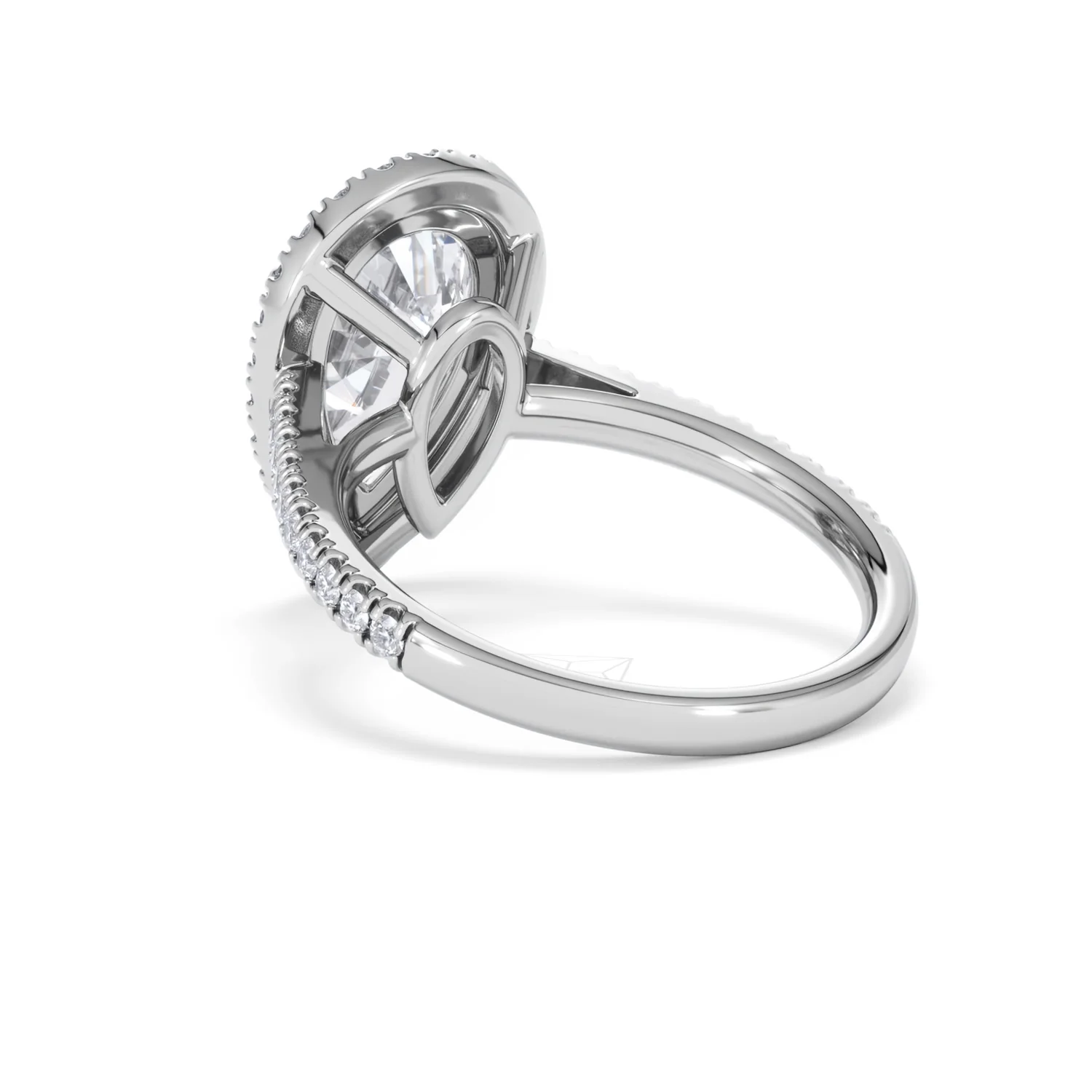 Diana 5.90ct Lab Diamond Pear Cut Engagement Ring in Platinum G/VS1 - Image 57