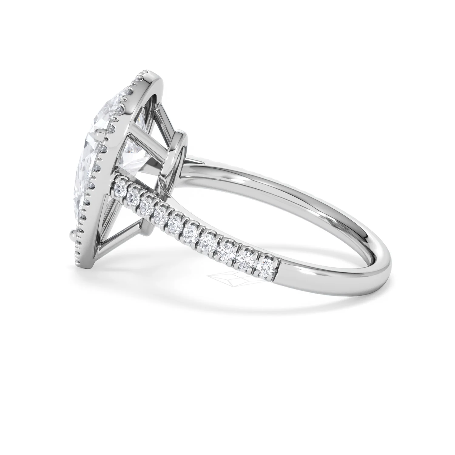 Diana 5.90ct Lab Diamond Pear Cut Engagement Ring in Platinum G/VS1 - Image 66