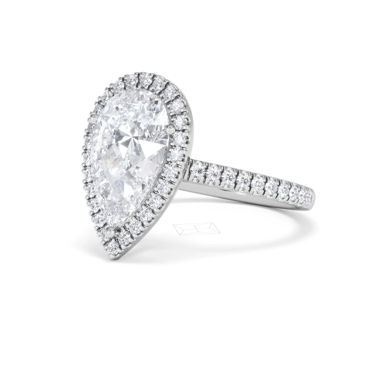 Diana 5.90ct Lab Diamond Pear Cut Engagement Ring in Platinum G/VS1 - Image 81