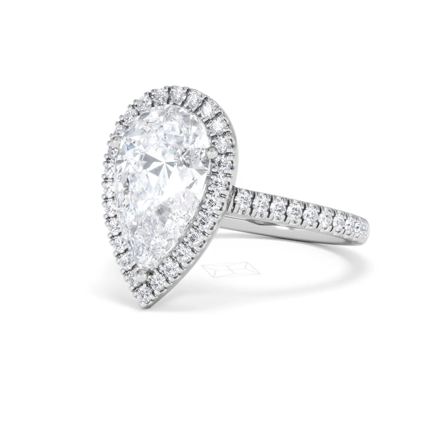 Diana 5.90ct Lab Diamond Pear Cut Engagement Ring in Platinum G/VS1 - Image 82