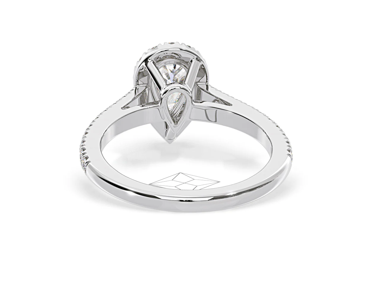 Diana GIA Diamond Pear Halo Engagement Ring 18KW Gold 1.35ct G/SI2 - Image 127