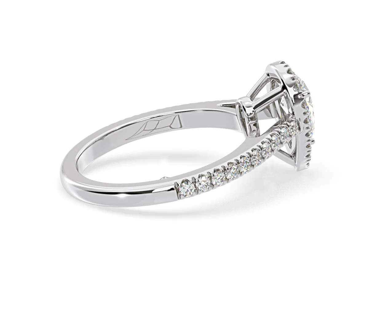 Diana GIA Diamond Pear Halo Engagement Ring 18KW Gold 1.35ct G/SI2 - Image 144